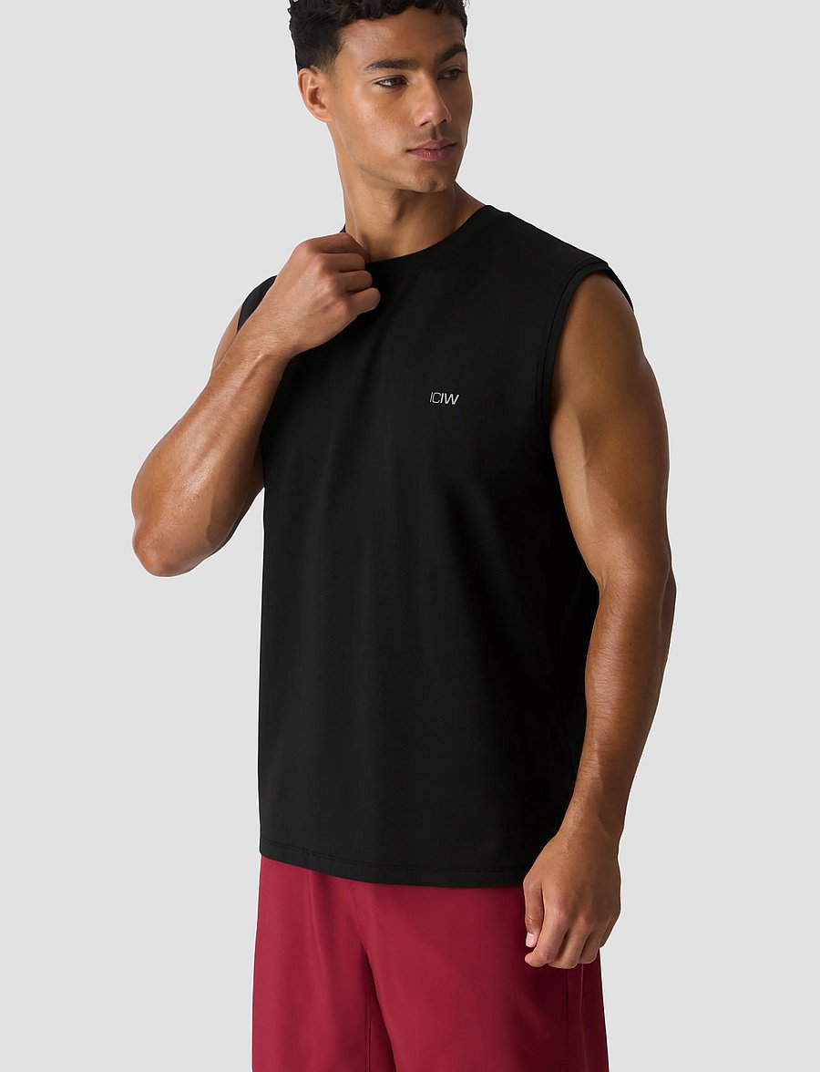 ICANIWILL - Workout Sleeveless Tee M - tank tops - black - 0