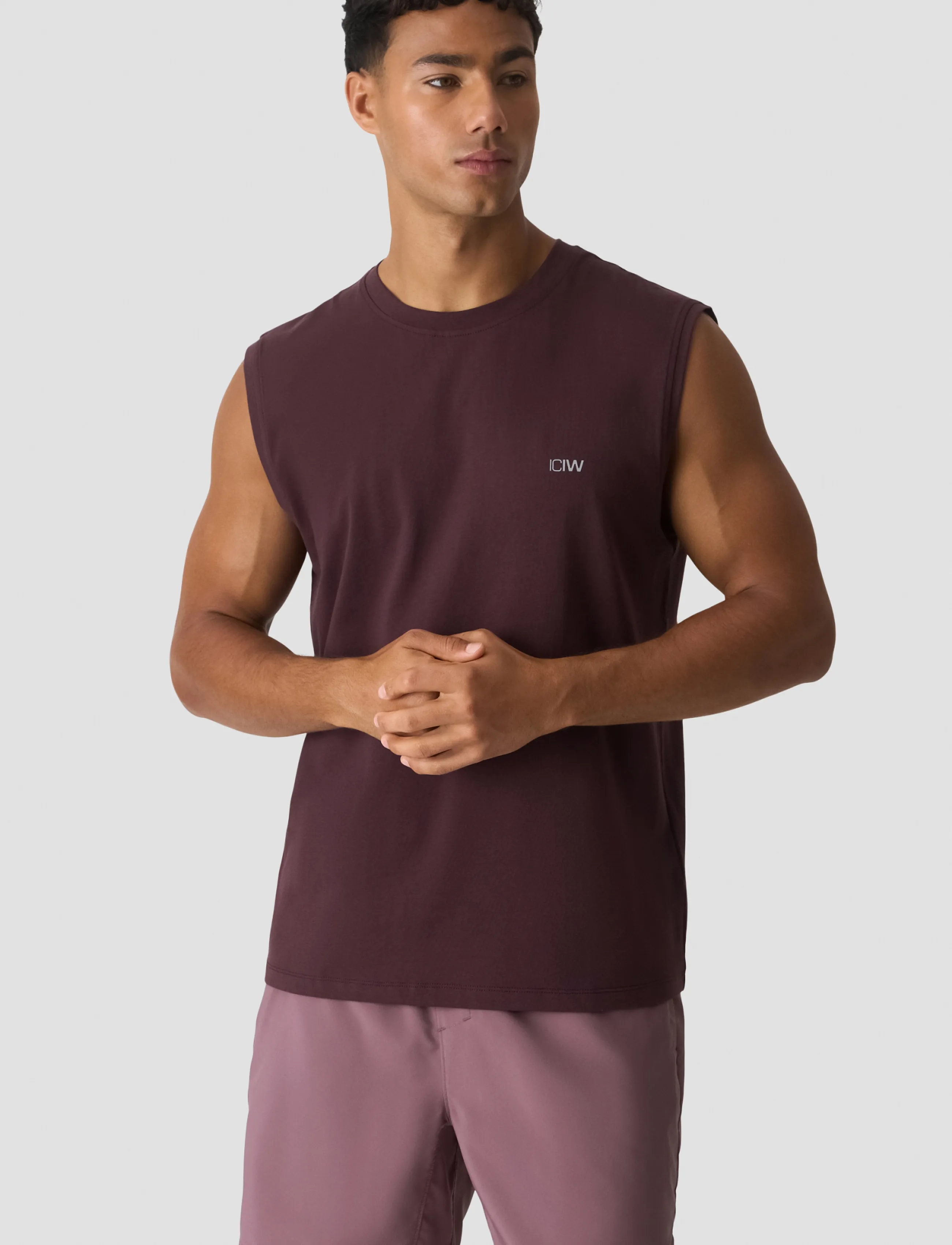 ICANIWILL - Workout Sleeveless Tee M - espresso - 0