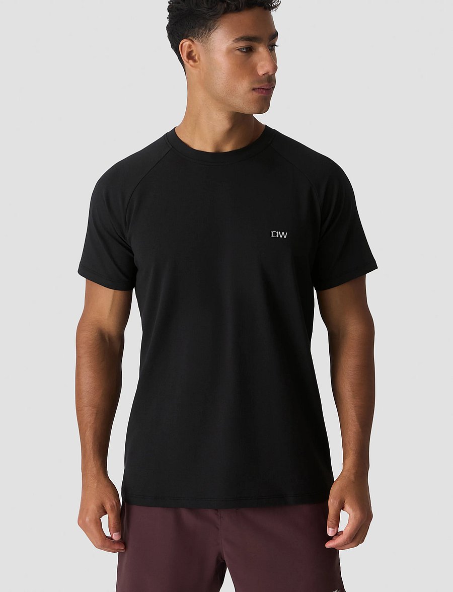 ICANIWILL - Workout Raglan Tee M - t-shirts - black - 0