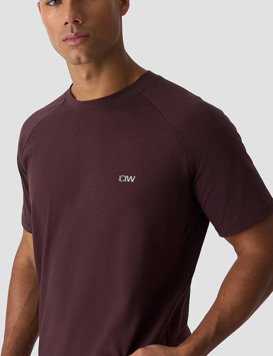 ICANIWILL - Workout Raglan Tee M - t-shirts - espresso - 4