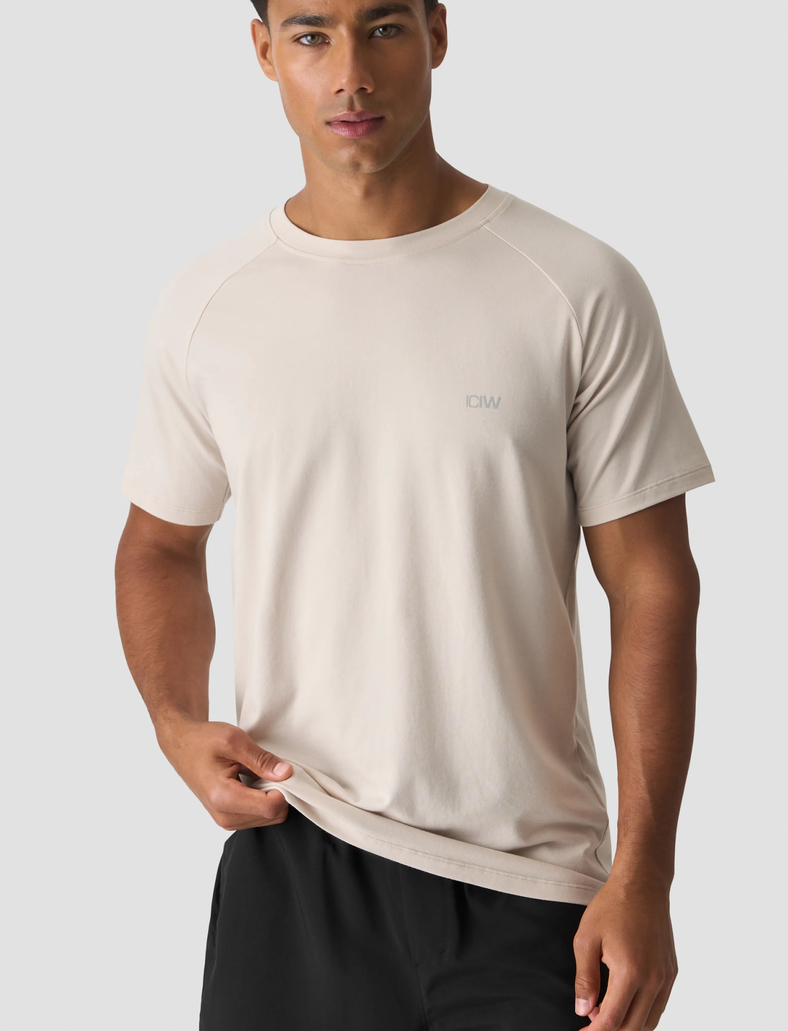 ICANIWILL - Workout Raglan Tee M - t-shirts - light beige - 4