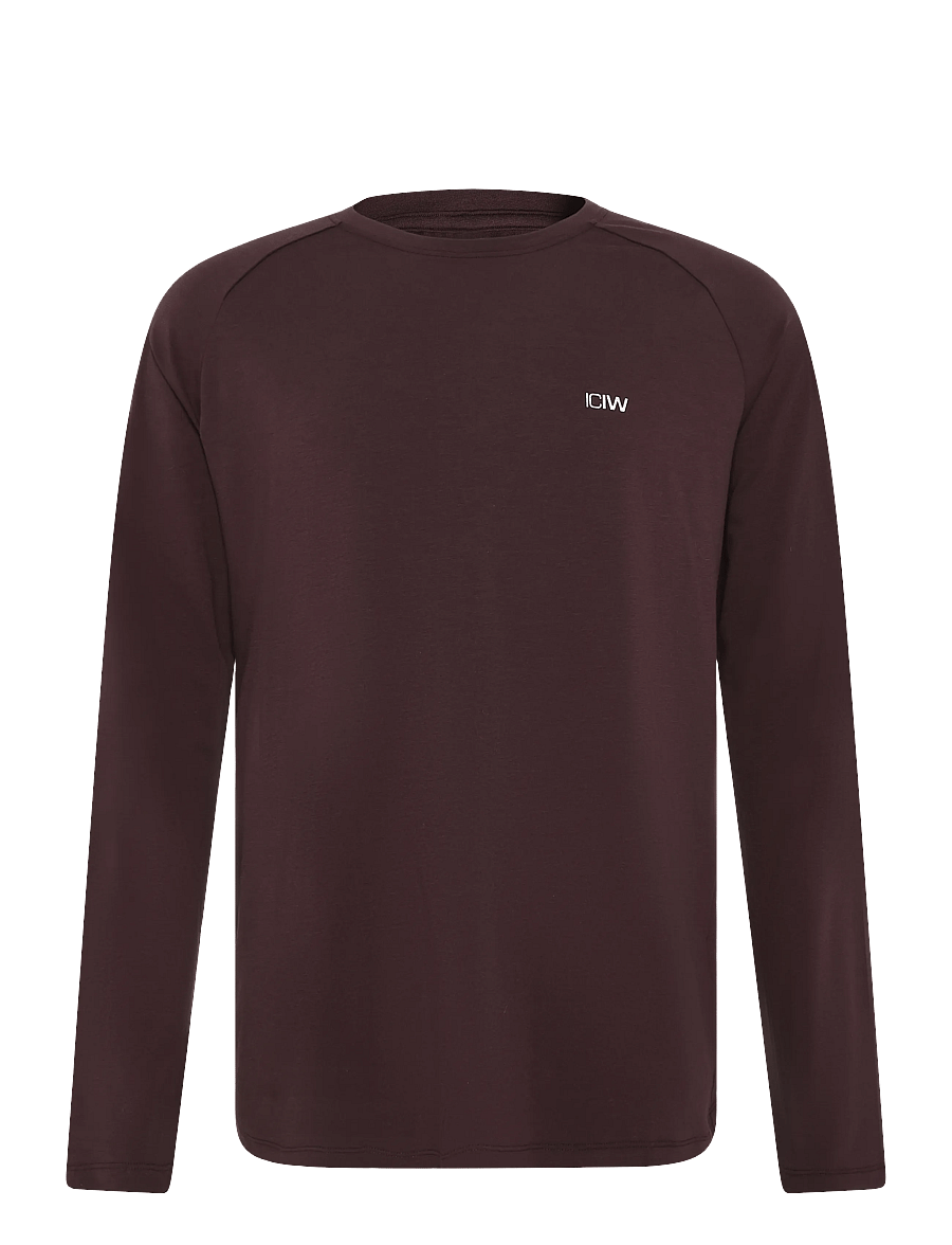 ICANIWILL - Workout Raglan Long Sleeve M - toppe & t-shirts - espresso - 1