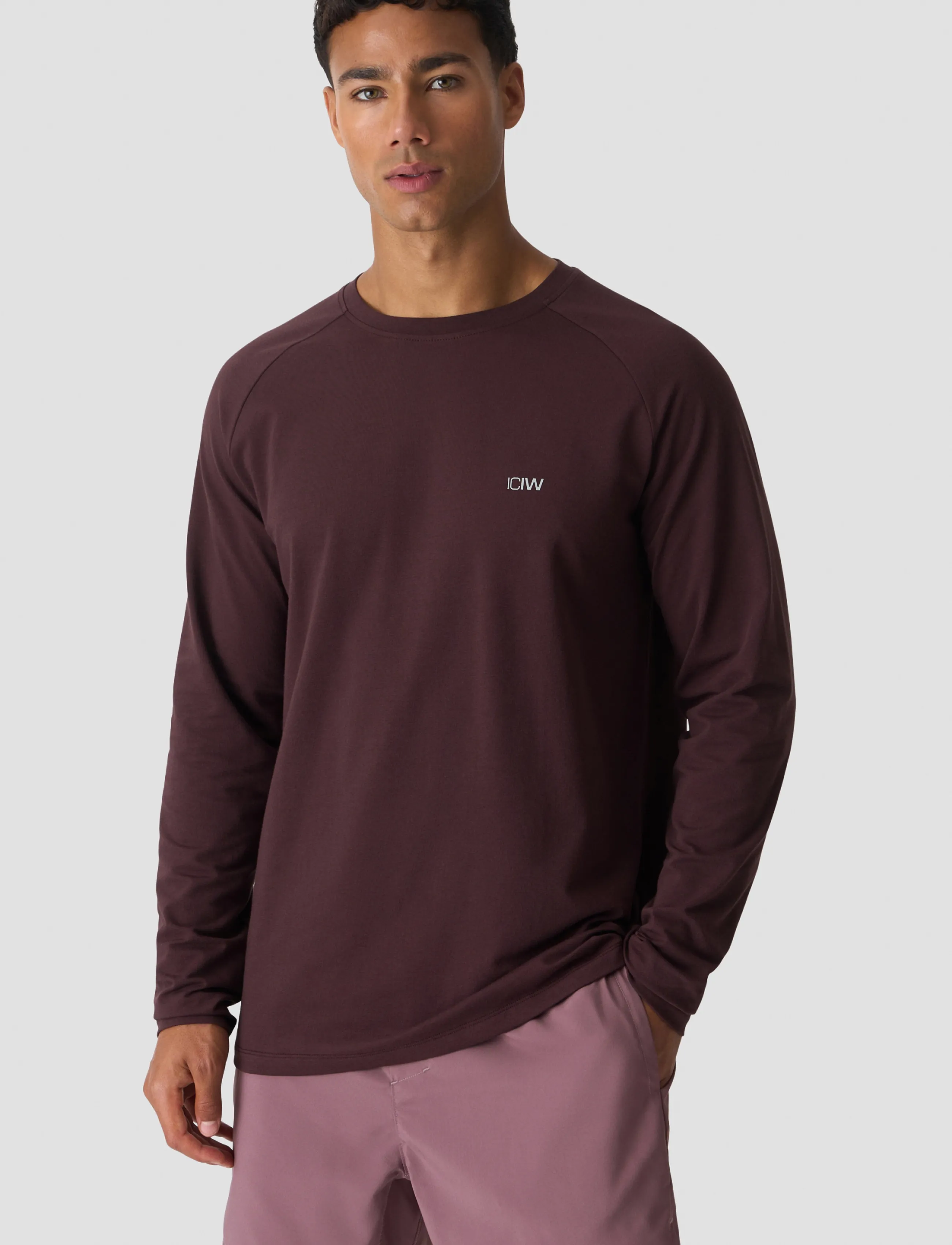ICANIWILL Workout Raglan Long Sleeve M - T-shirts - ESPRESSO / brown