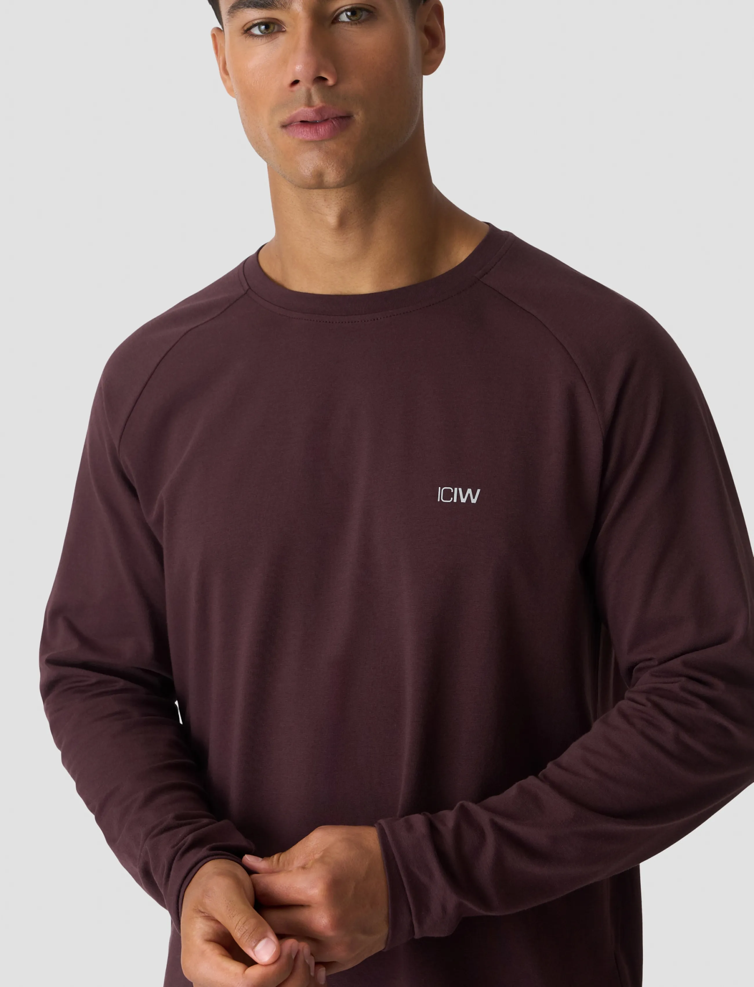 ICANIWILL - Workout Raglan Long Sleeve M - toppe & t-shirts - espresso - 4