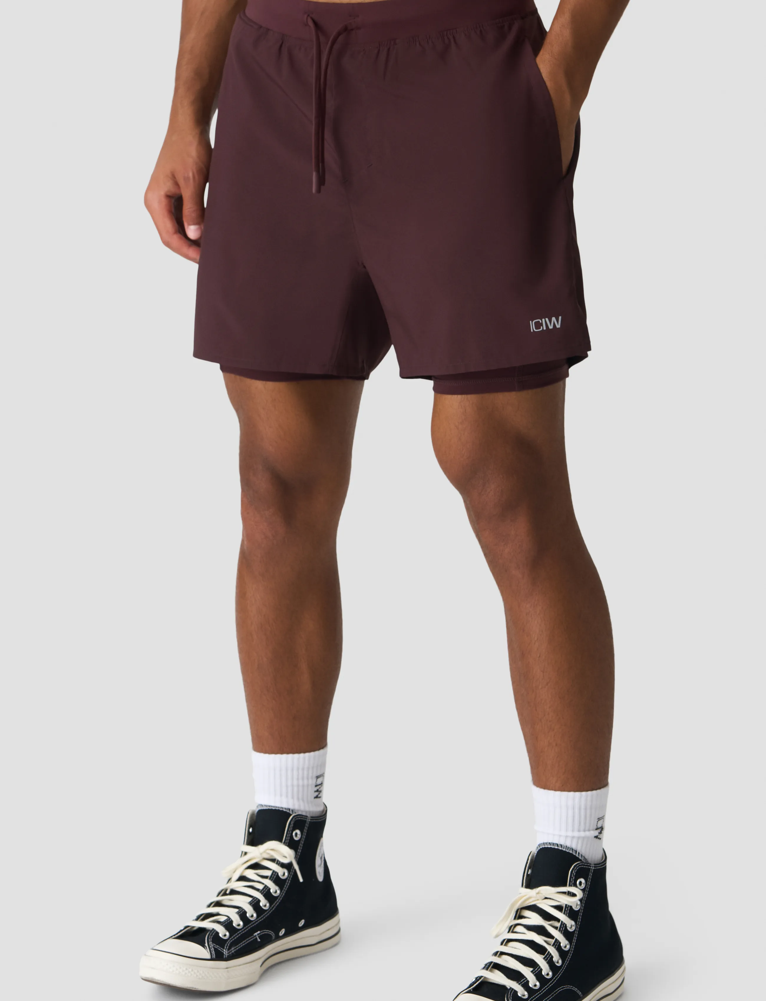 ICANIWILL - Workout 2-in-1 Shorts 5" M - espresso - 0