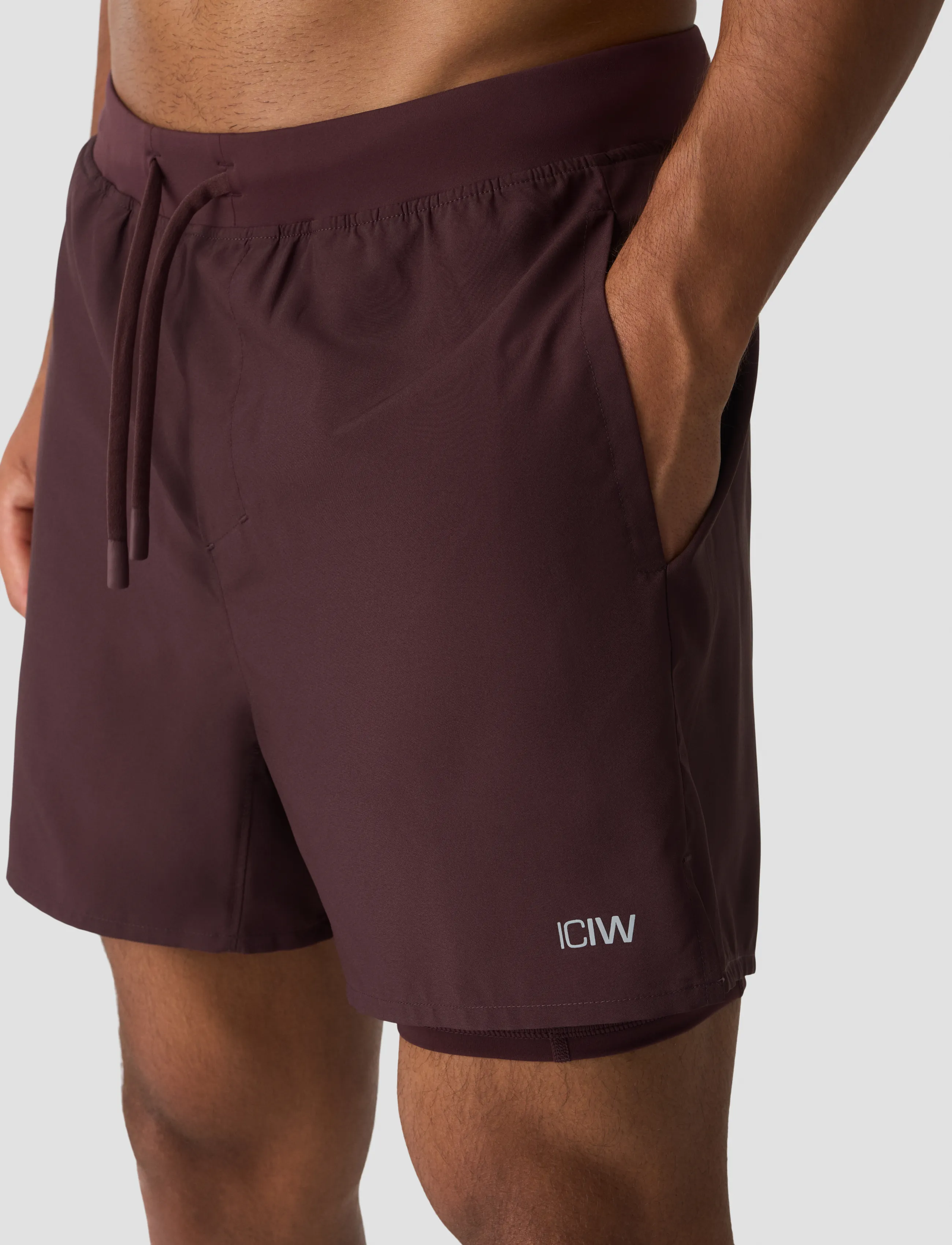 ICANIWILL - Workout 2-in-1 Shorts 5" M - espresso - 4