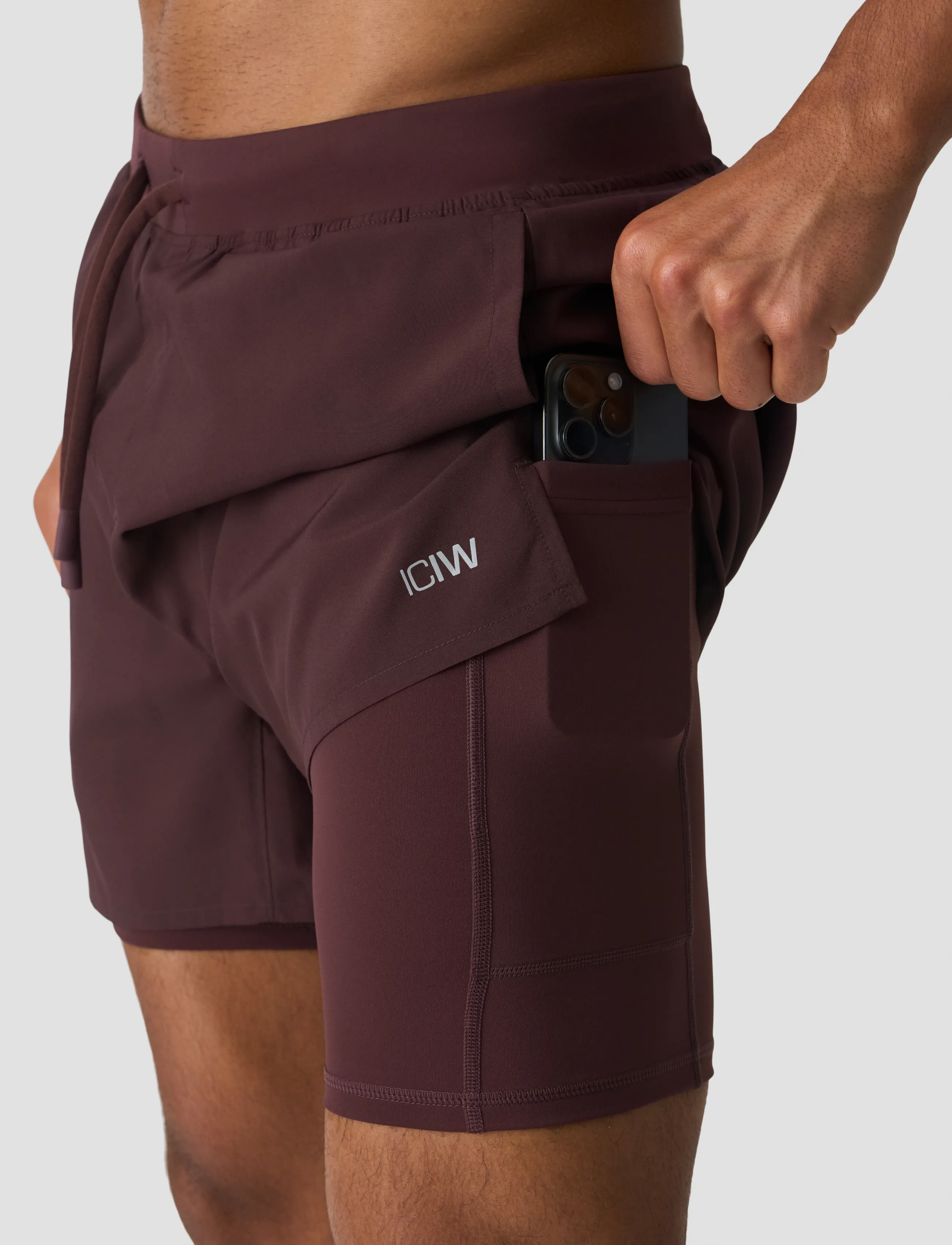 ICANIWILL - Workout 2-in-1 Shorts 5" M - espresso - 5