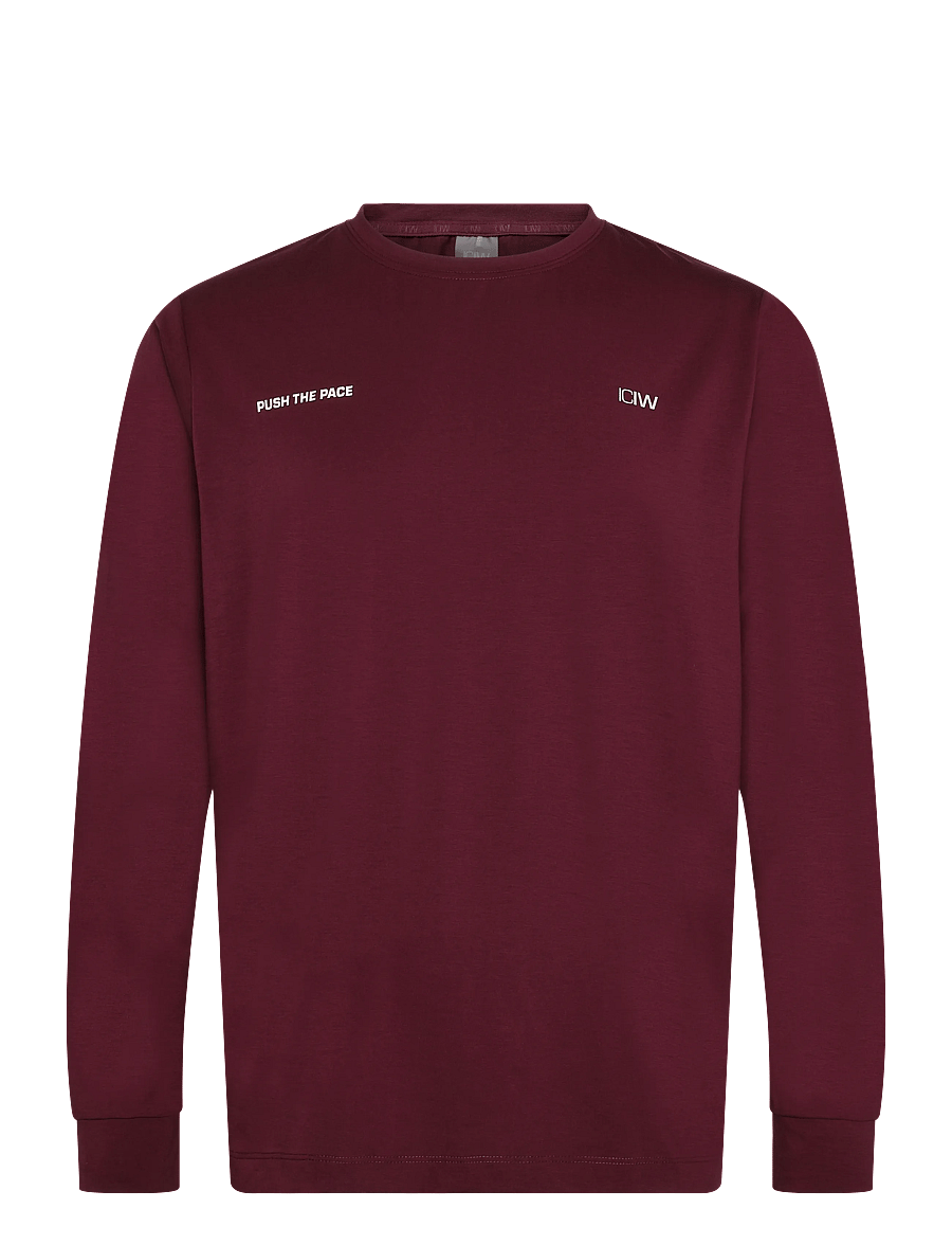 ICANIWILL - Mirage Dri-release Long Sleeve Print M - dark mahogany - 1