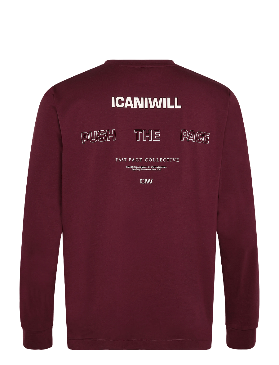 ICANIWILL - Mirage Dri-release Long Sleeve Print M - dark mahogany - 2