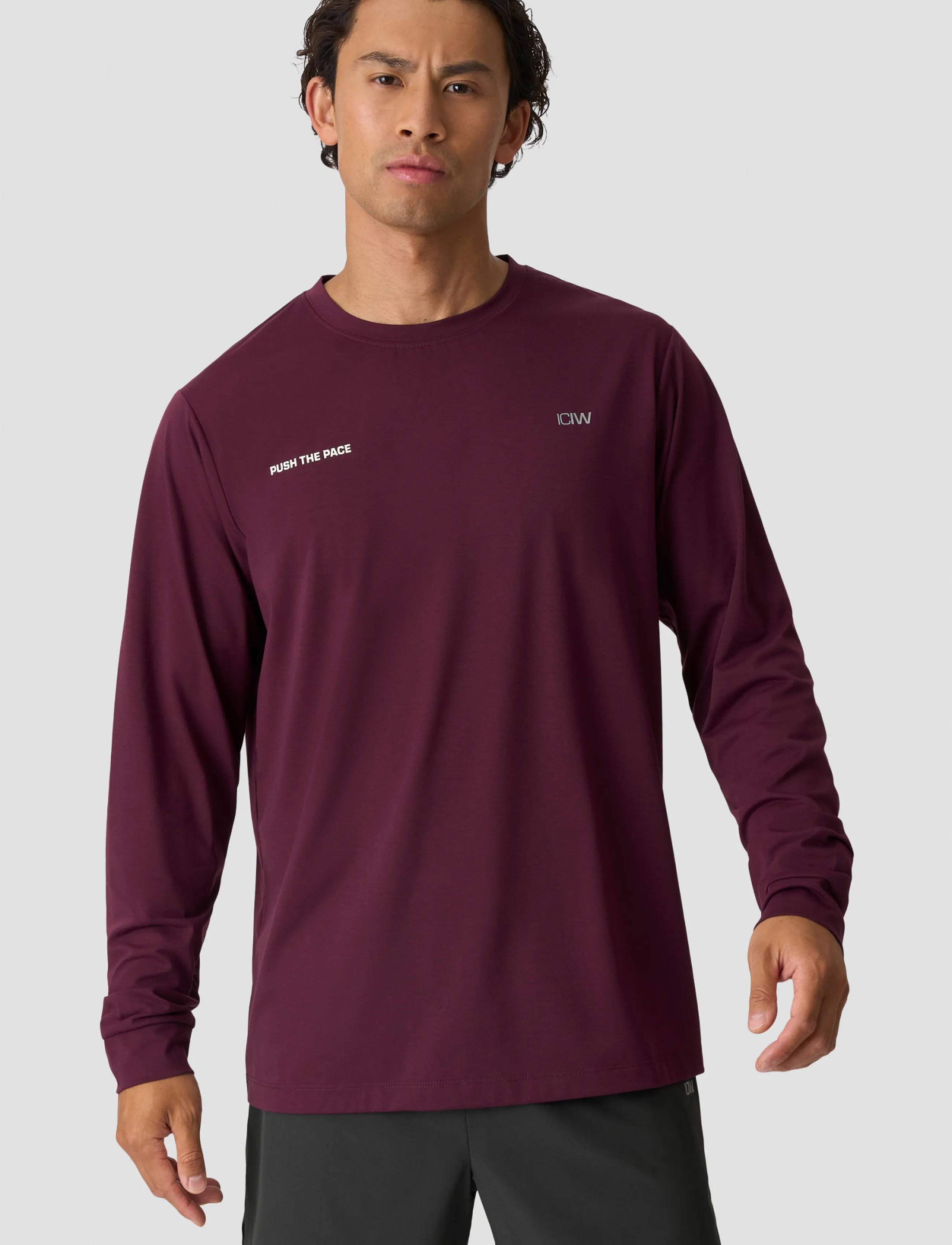 ICANIWILL - Mirage Dri-release Long Sleeve Print M - dark mahogany - 0