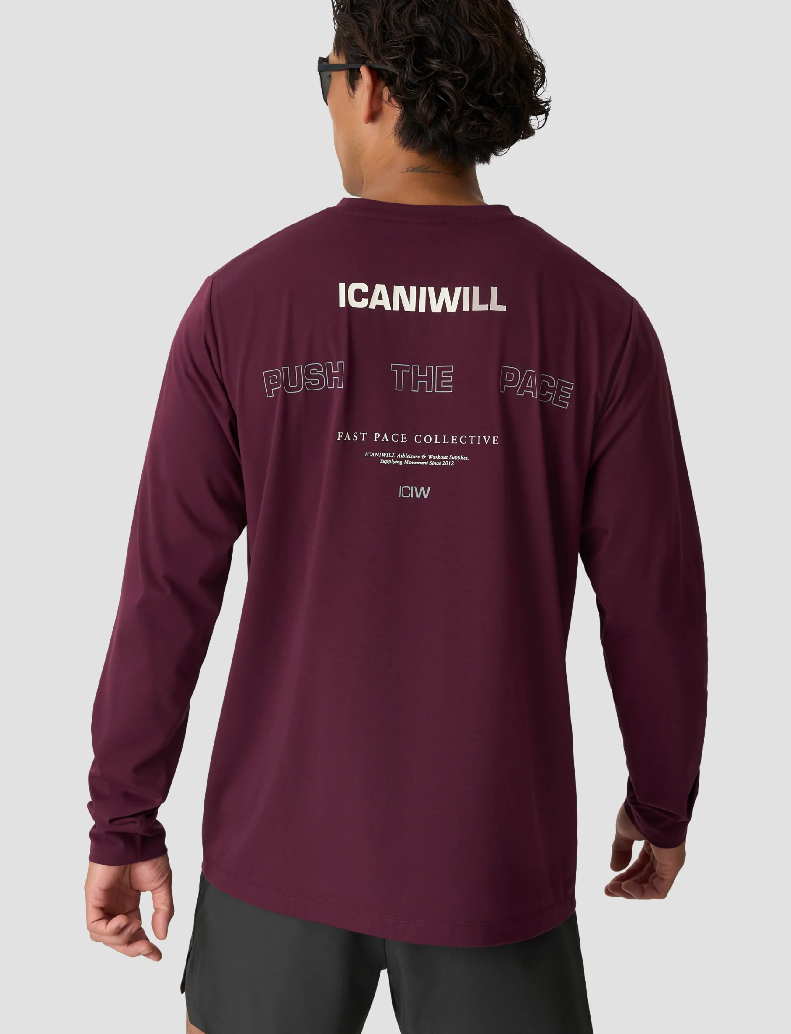 ICANIWILL - Mirage Dri-release Long Sleeve Print M - dark mahogany - 3