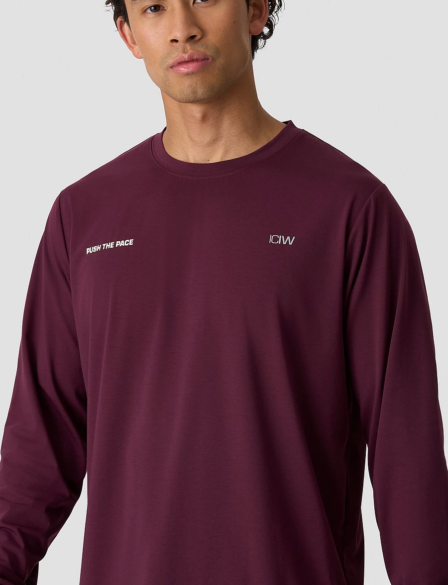ICANIWILL - Mirage Dri-release Long Sleeve Print M - dark mahogany - 4