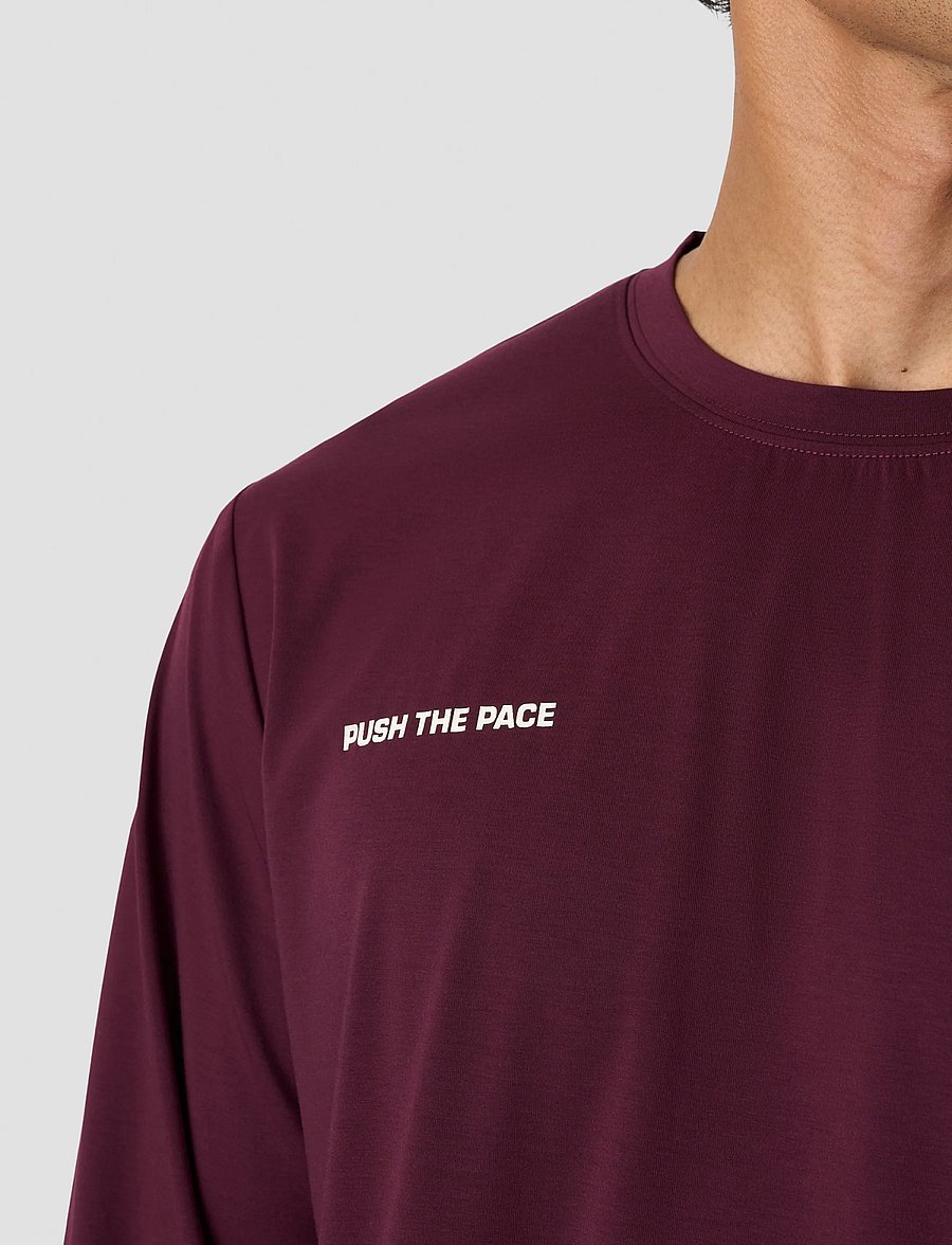 ICANIWILL - Mirage Dri-release Long Sleeve Print M - dark mahogany - 5