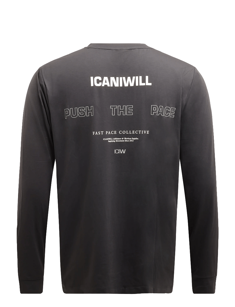ICANIWILL - Mirage Dri-release Long Sleeve Print M - longsleeved tops - stormy grey - 2
