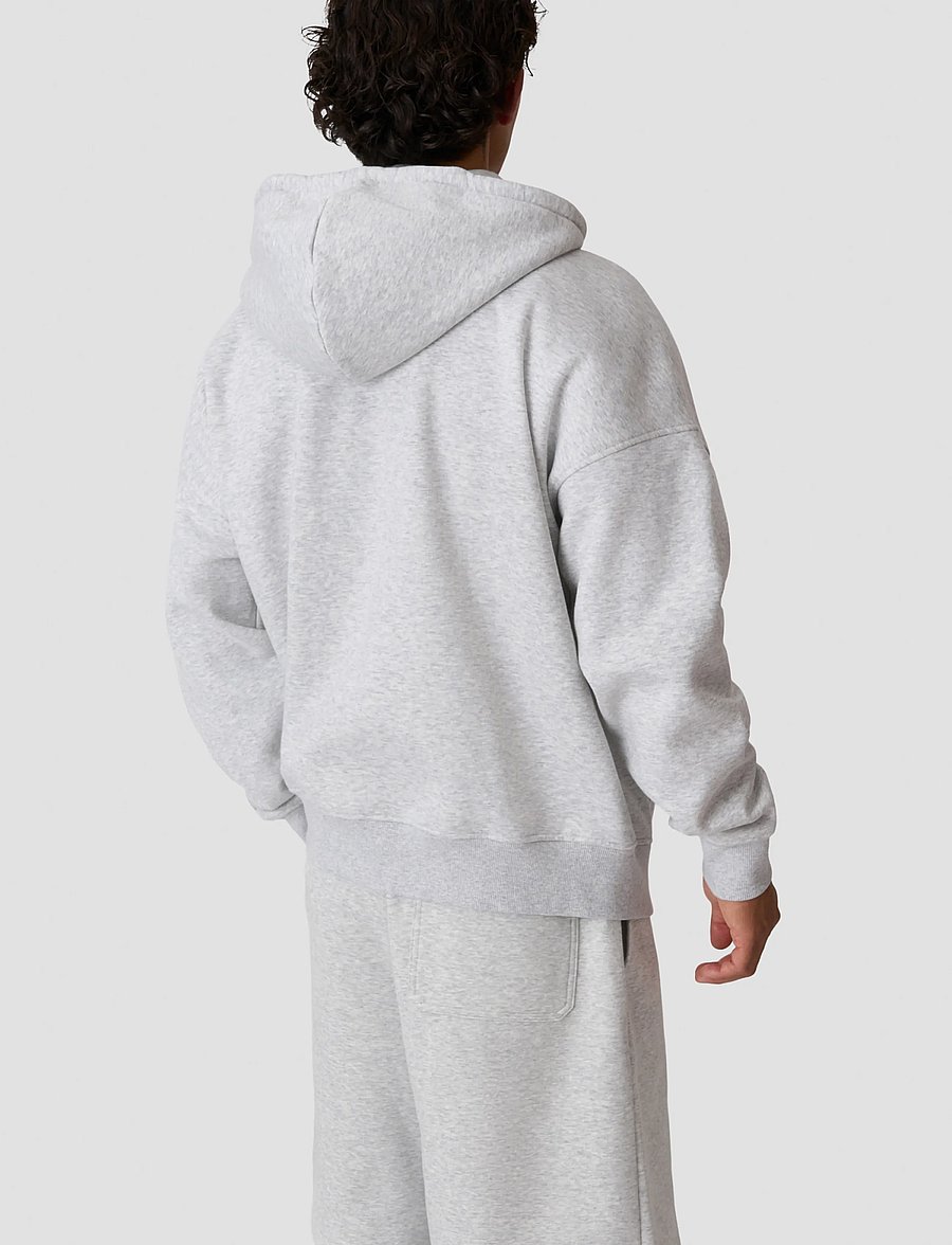 ICANIWILL - Everyday Relaxed Zip Hoodie Terry Print M - light grey melange - 3