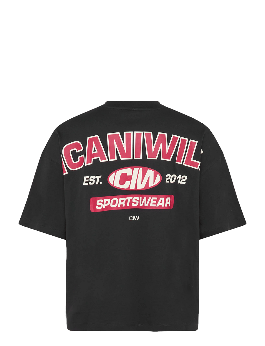 ICANIWILL - Everyday Boxy Tee Print M - alussärgid ja t-särgid - black - 2