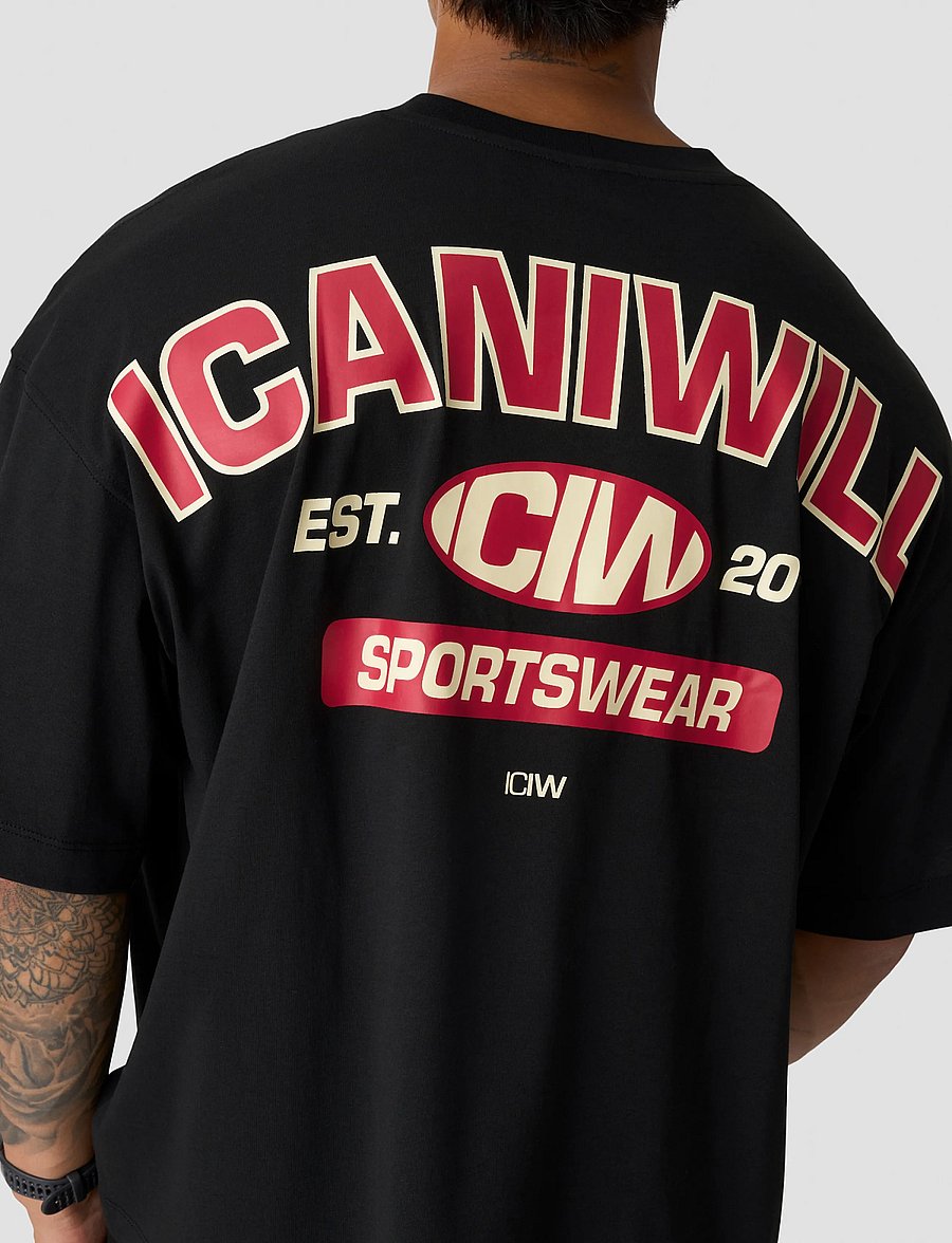 ICANIWILL - Everyday Boxy Tee Print M - alussärgid ja t-särgid - black - 5