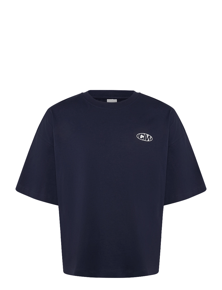 ICANIWILL - Everyday Boxy Tee Print M - t-shirts - midnight blue - 1