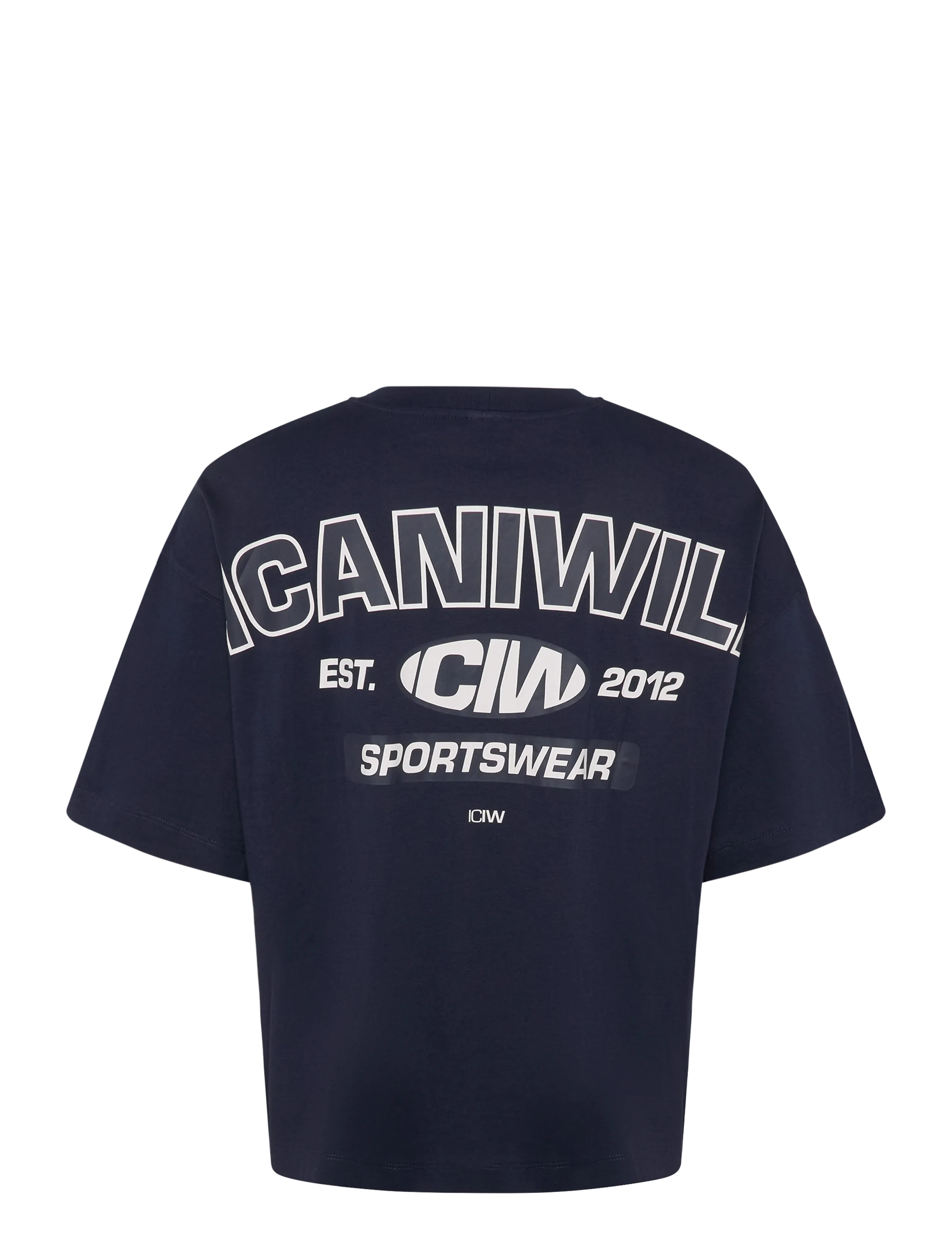 ICANIWILL - Everyday Boxy Tee Print M - t-shirts - midnight blue - 2