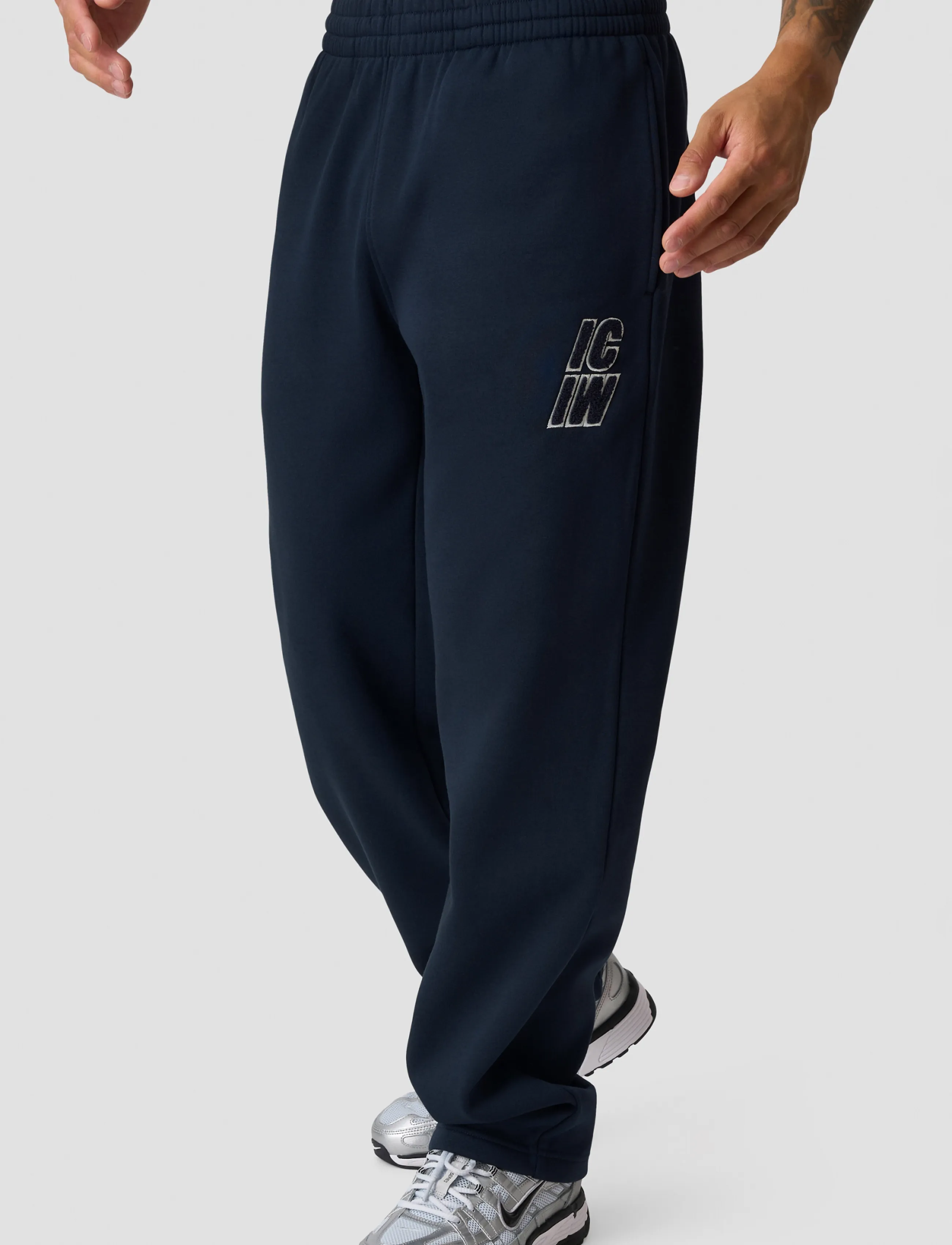 ICANIWILL - Everyday Straight Pants Terry Print M - hosen - midnight blue - 0