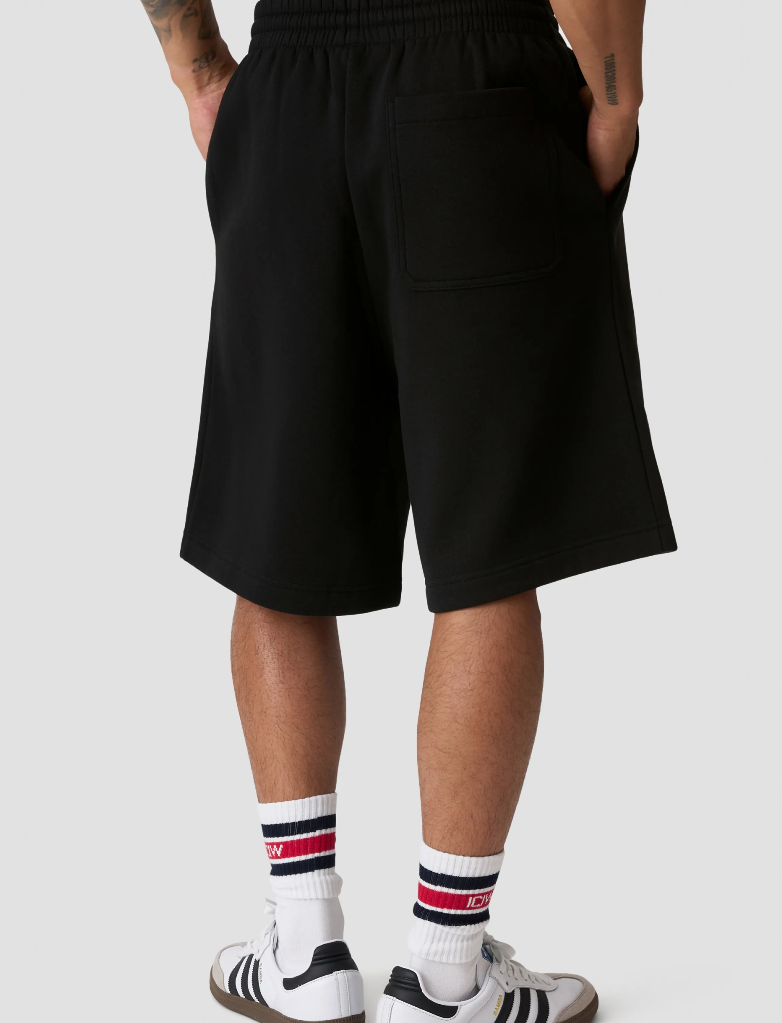 ICANIWILL - Everyday Relaxed Sweatshorts Terry Print M - black - 3