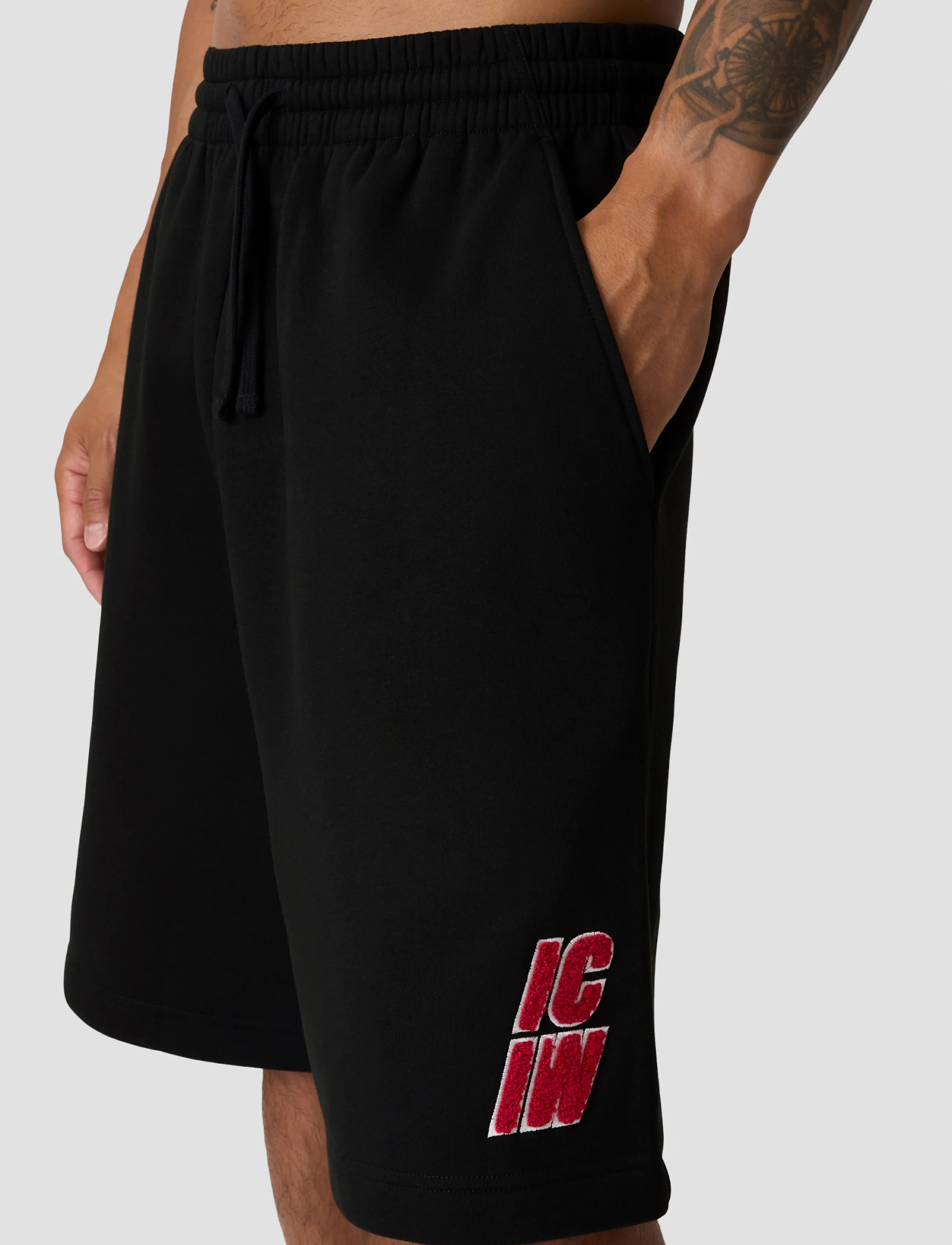 ICANIWILL - Everyday Relaxed Sweatshorts Terry Print M - black - 5