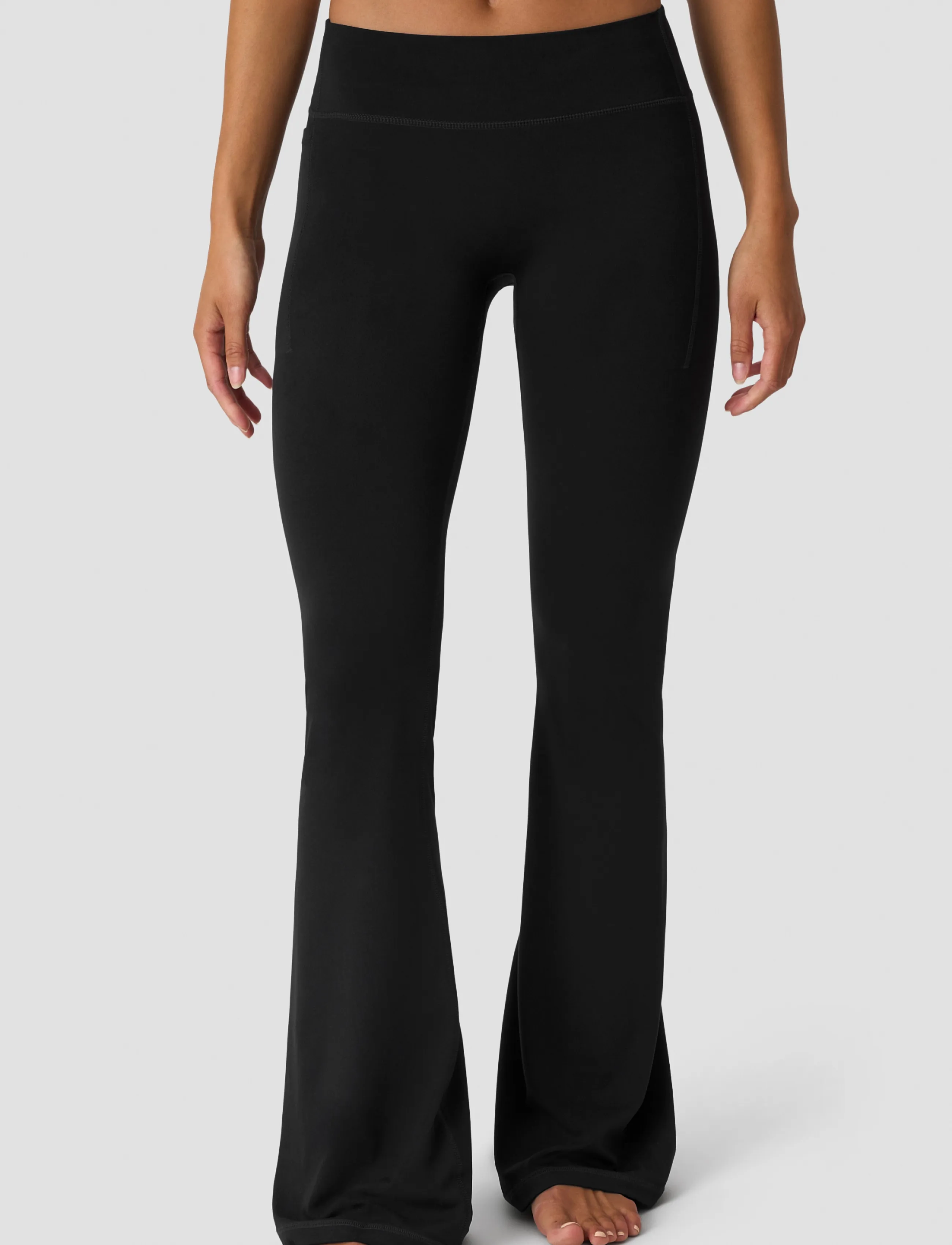 ICANIWILL - Luxe Mid Rise Flare Tights W - black - 0