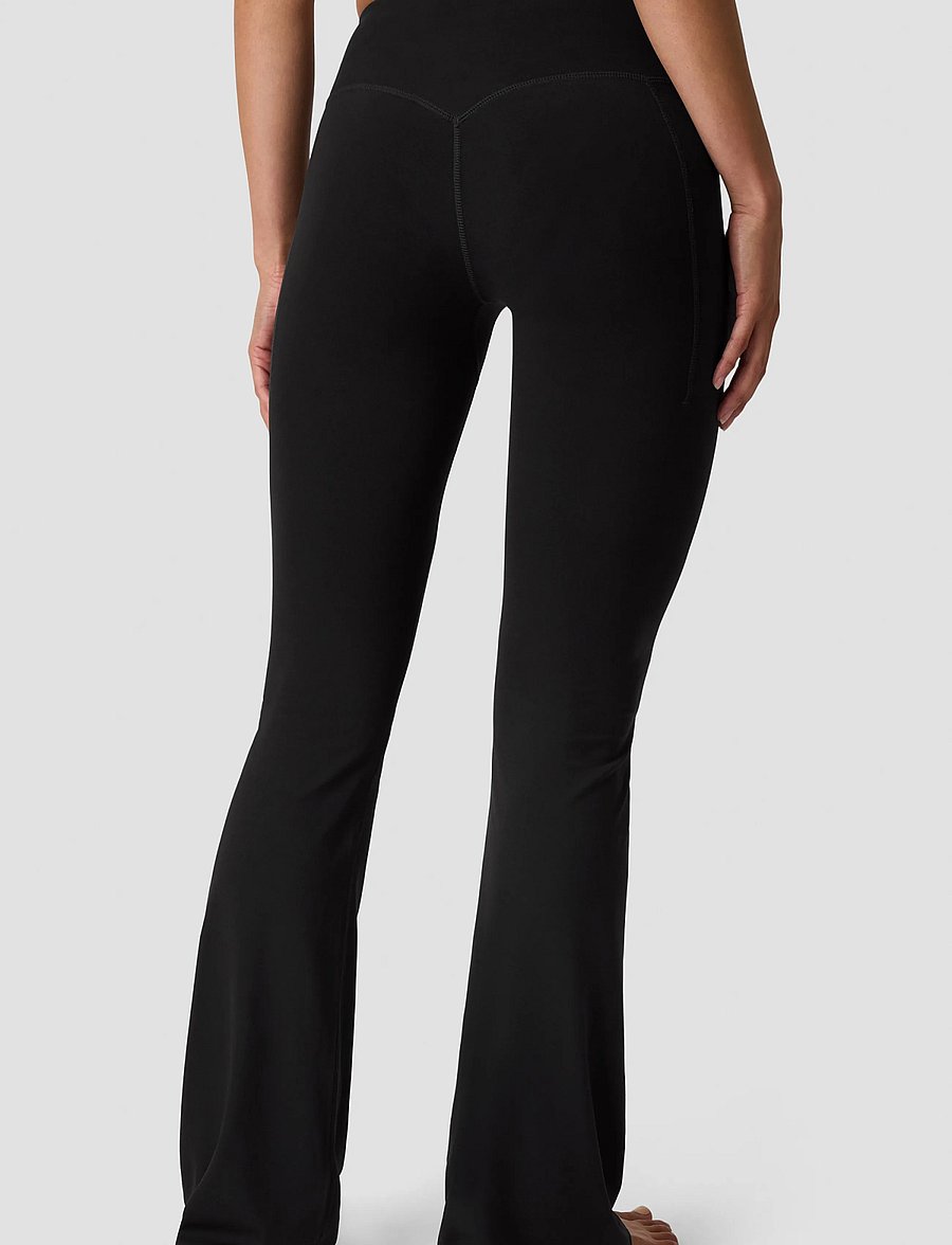 ICANIWILL - Luxe Mid Rise Flare Tights W - fuld længde - black - 3