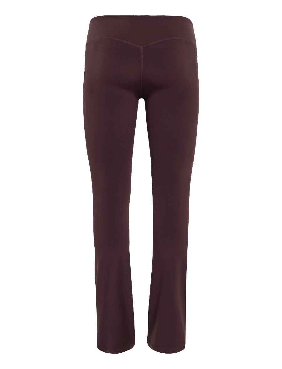 ICANIWILL - Luxe Mid Rise Flare Tights W - full längd - espresso - 2