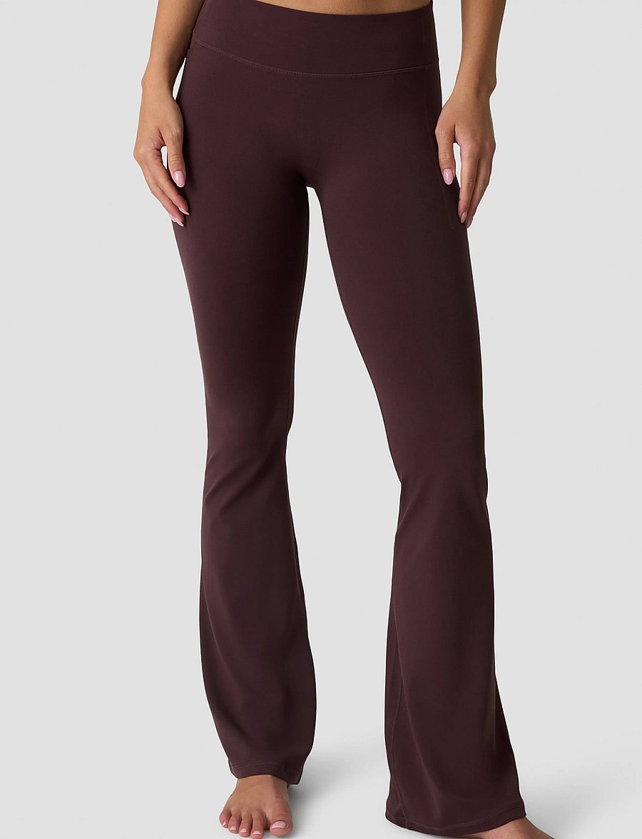 ICANIWILL - Luxe Mid Rise Flare Tights W - full längd - espresso - 0