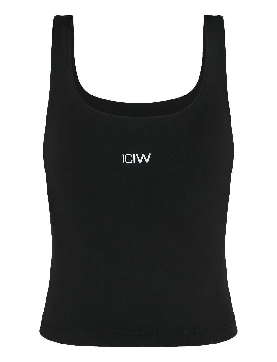 ICANIWILL - Luxe 2-in-1 Tank Top W - tanktops - black - 2