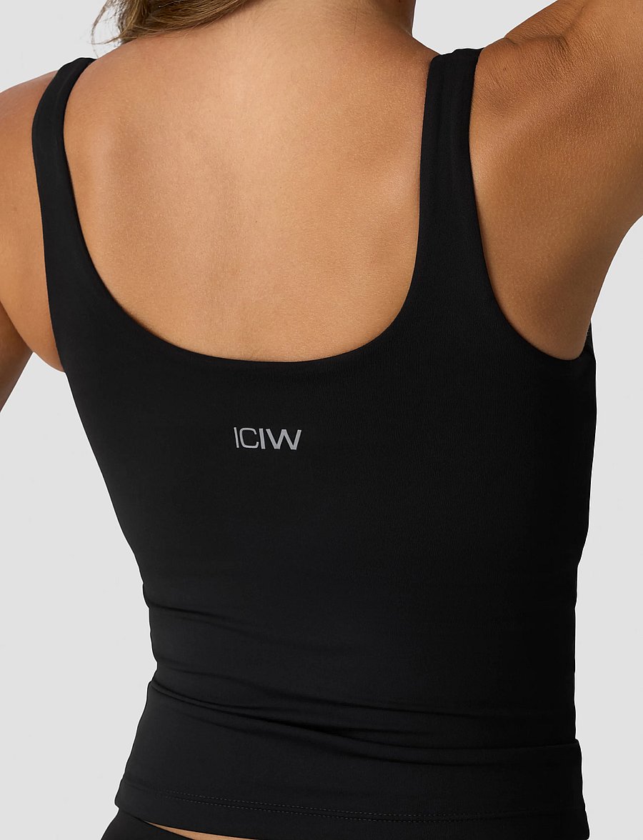 ICANIWILL - Luxe 2-in-1 Tank Top W - tanktops - black - 4