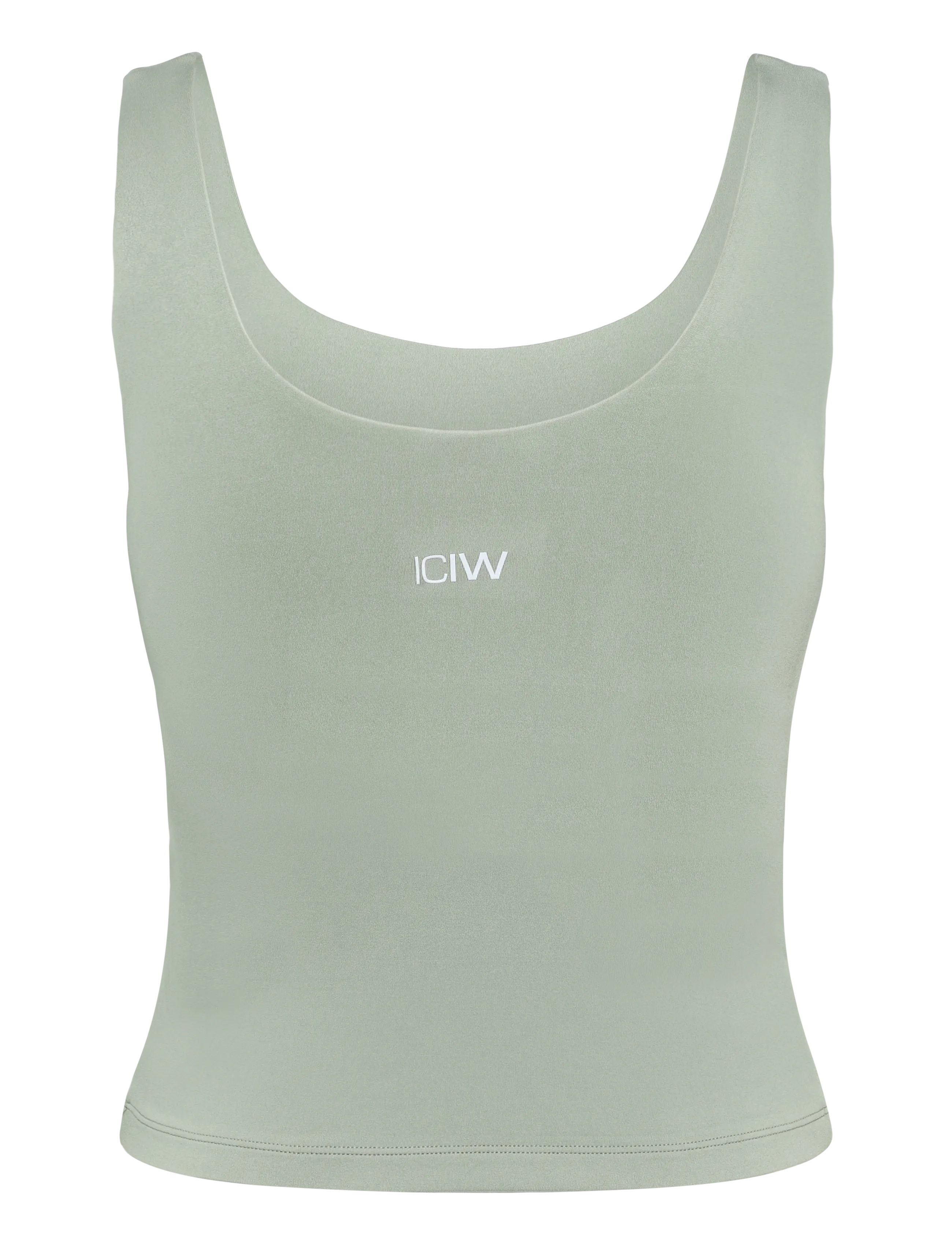 ICANIWILL - Luxe 2-in-1 Tank Top W - tank tops - dusty sage green - 2