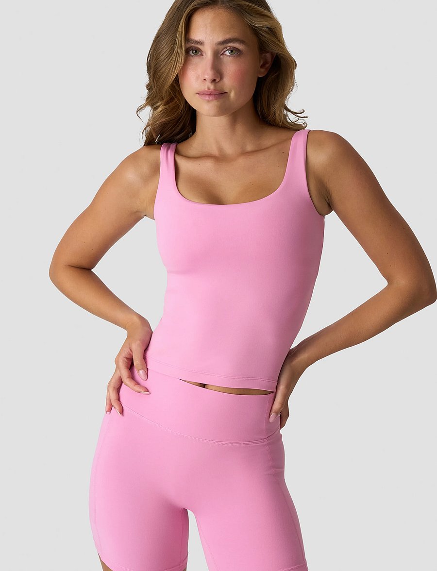 ICANIWILL - Luxe 2-in-1 Tank Top W - crop-tops - soft rose pink - 0