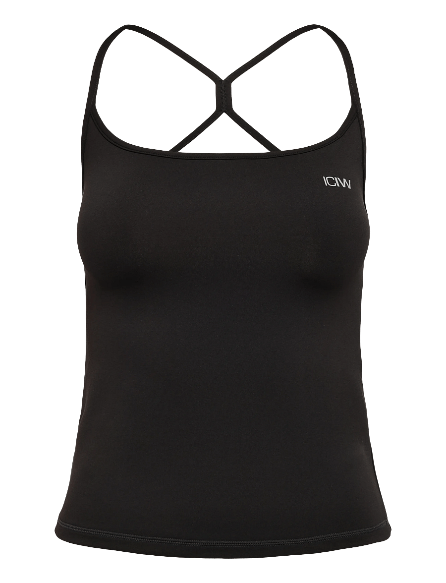 ICANIWILL - Luxe Strappy Tank W - Õlapaeltega pluusid - black - 1