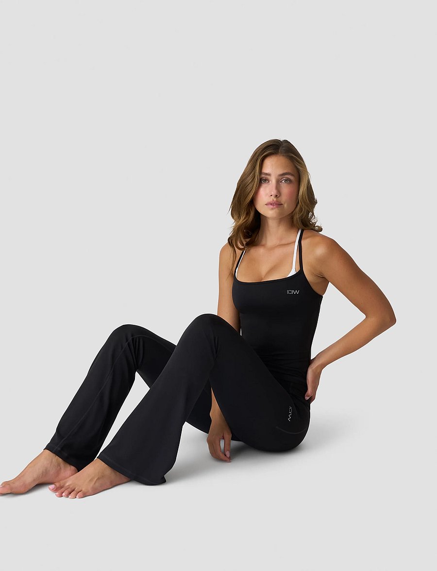 ICANIWILL - Luxe Strappy Tank W - Õlapaeltega pluusid - black - 4