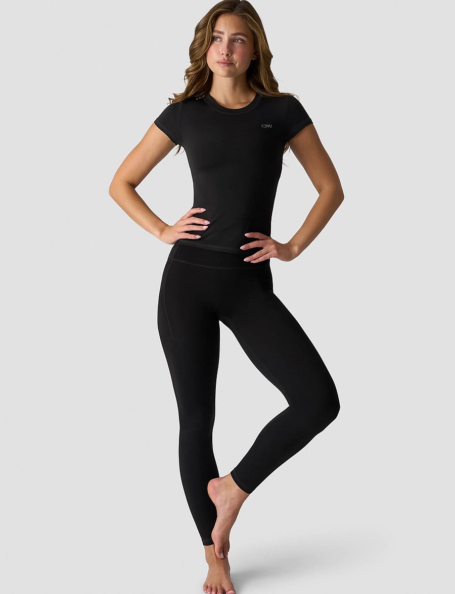 ICANIWILL - Luxe Tee W - t-shirts - black - 5