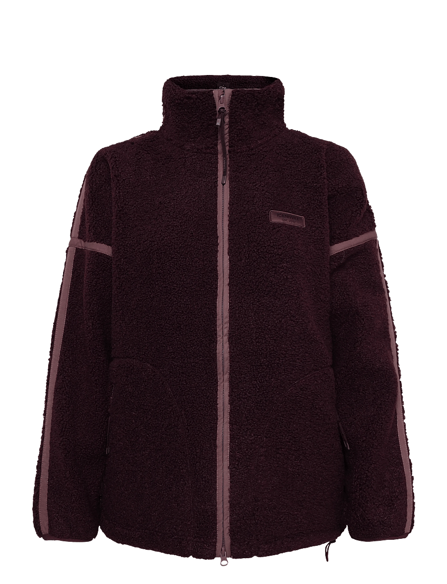 ICANIWILL - Essential Fleece Zip Jacket W - casual jackets - maroon - 1