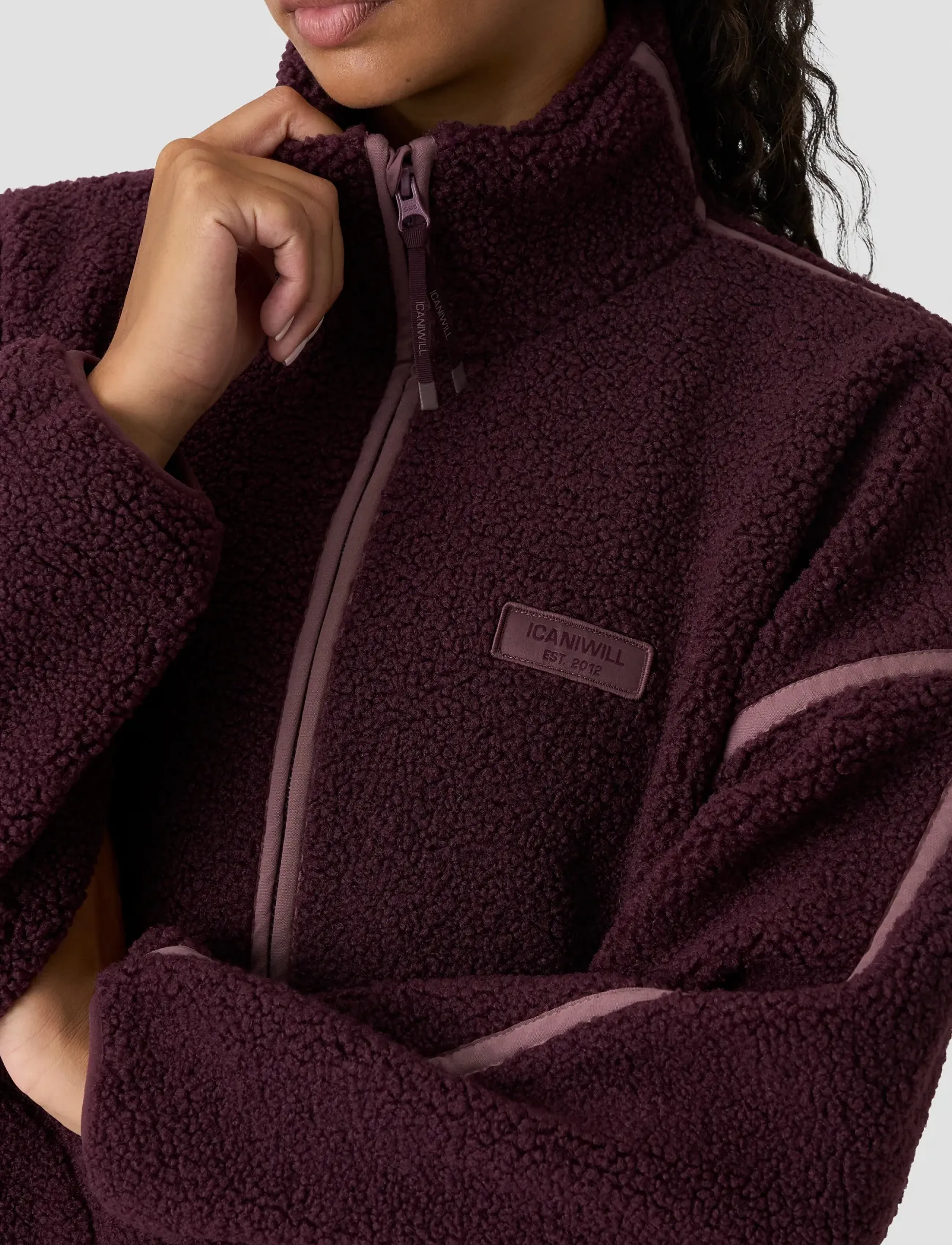 ICANIWILL - Essential Fleece Zip Jacket W - casual jackets - maroon - 4
