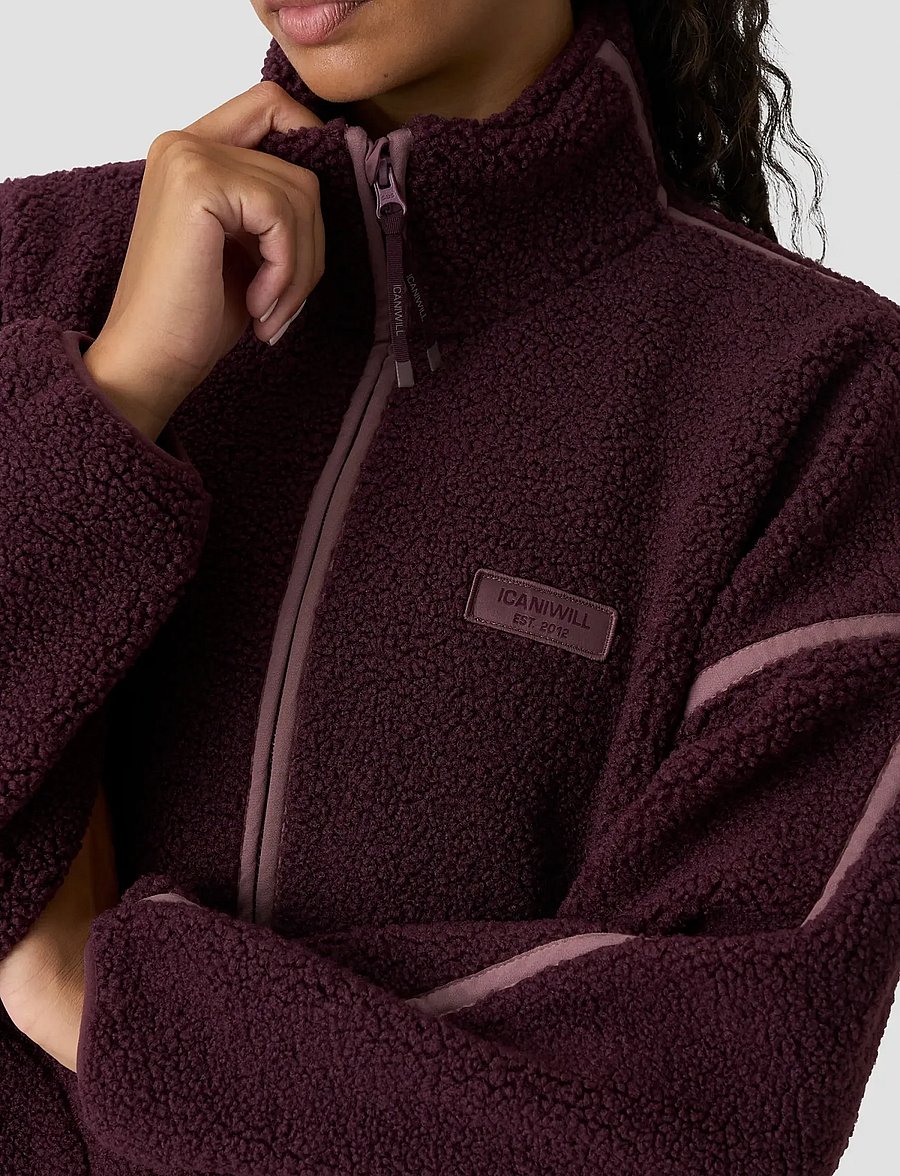 ICANIWILL - Essential Fleece Zip Jacket W - casual jackets - maroon - 4
