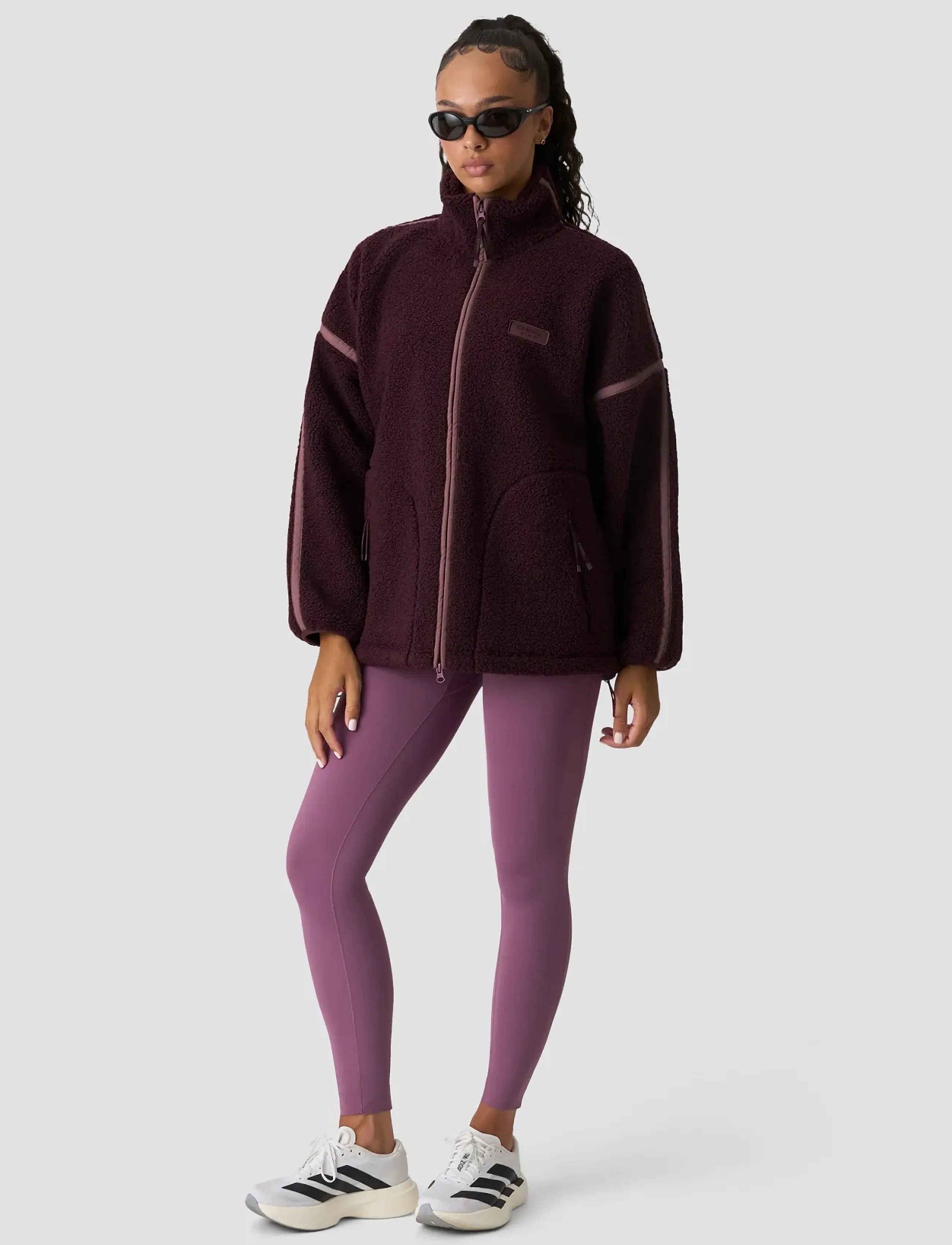 ICANIWILL - Essential Fleece Zip Jacket W - casual jackets - maroon - 5