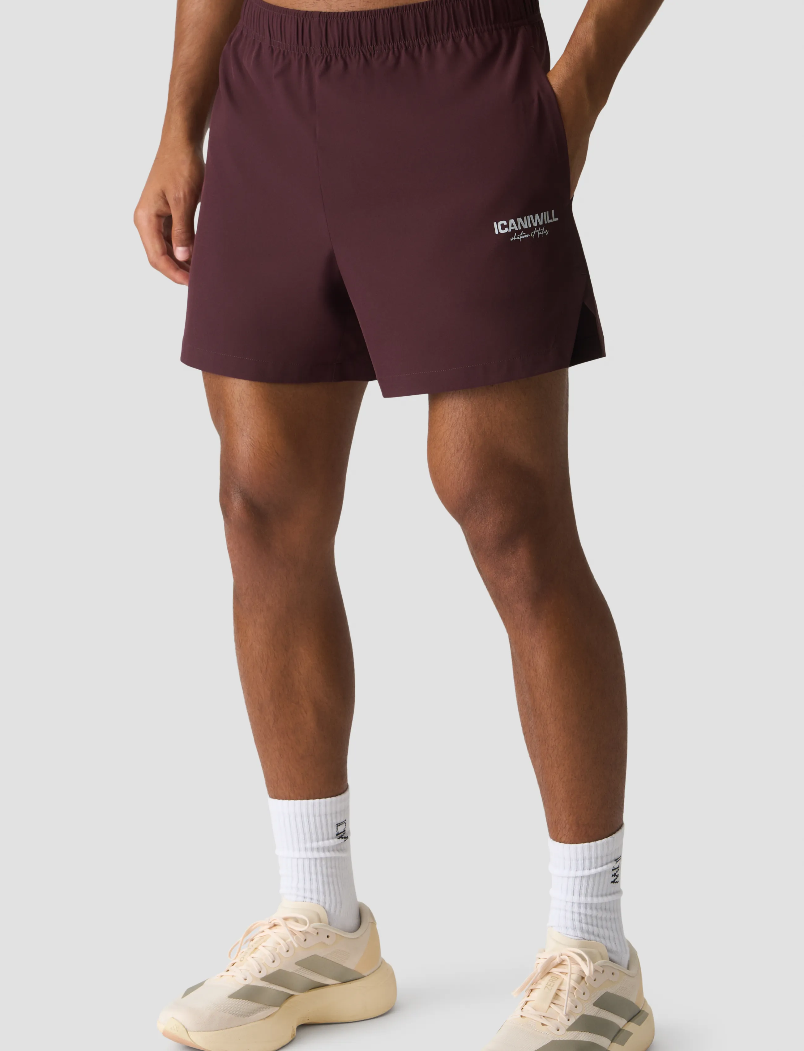 ICANIWILL - Essential Cardio 5" Shorts Print M - espresso - 0