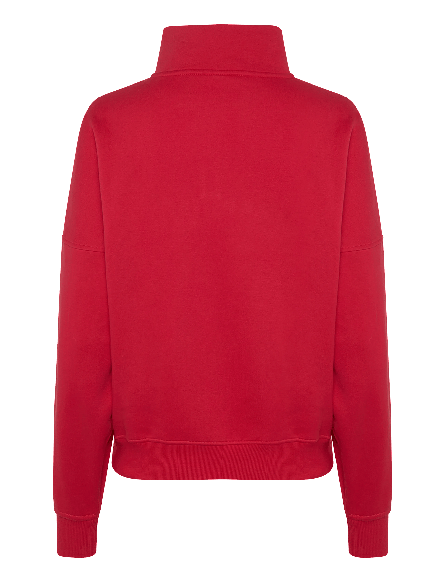 ICANIWILL - Everyday 1/4 Zip Sweatshirt Terry Print W - sweatshirts - bright red - 2
