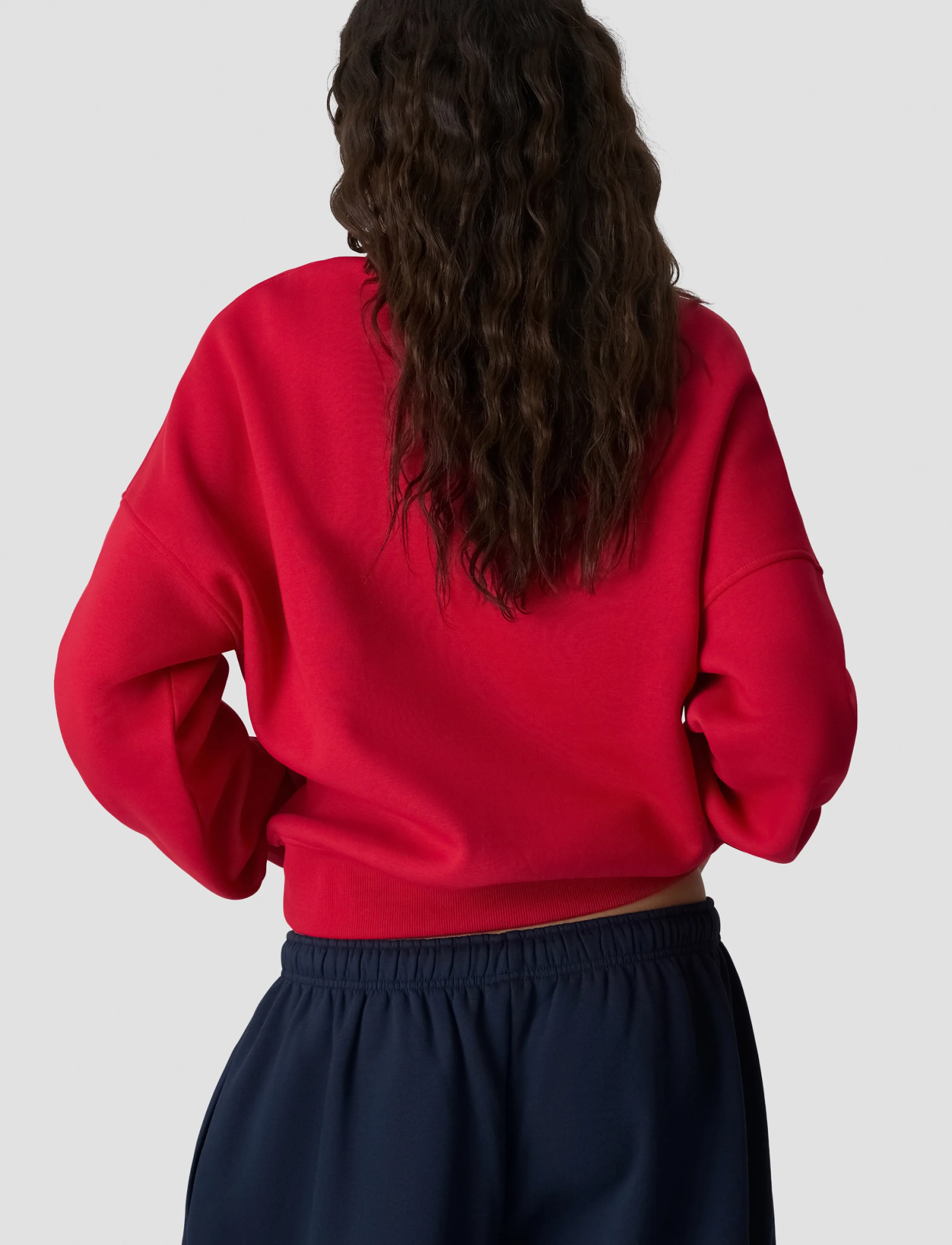 ICANIWILL - Everyday 1/4 Zip Sweatshirt Terry Print W - sweatshirts - bright red - 3