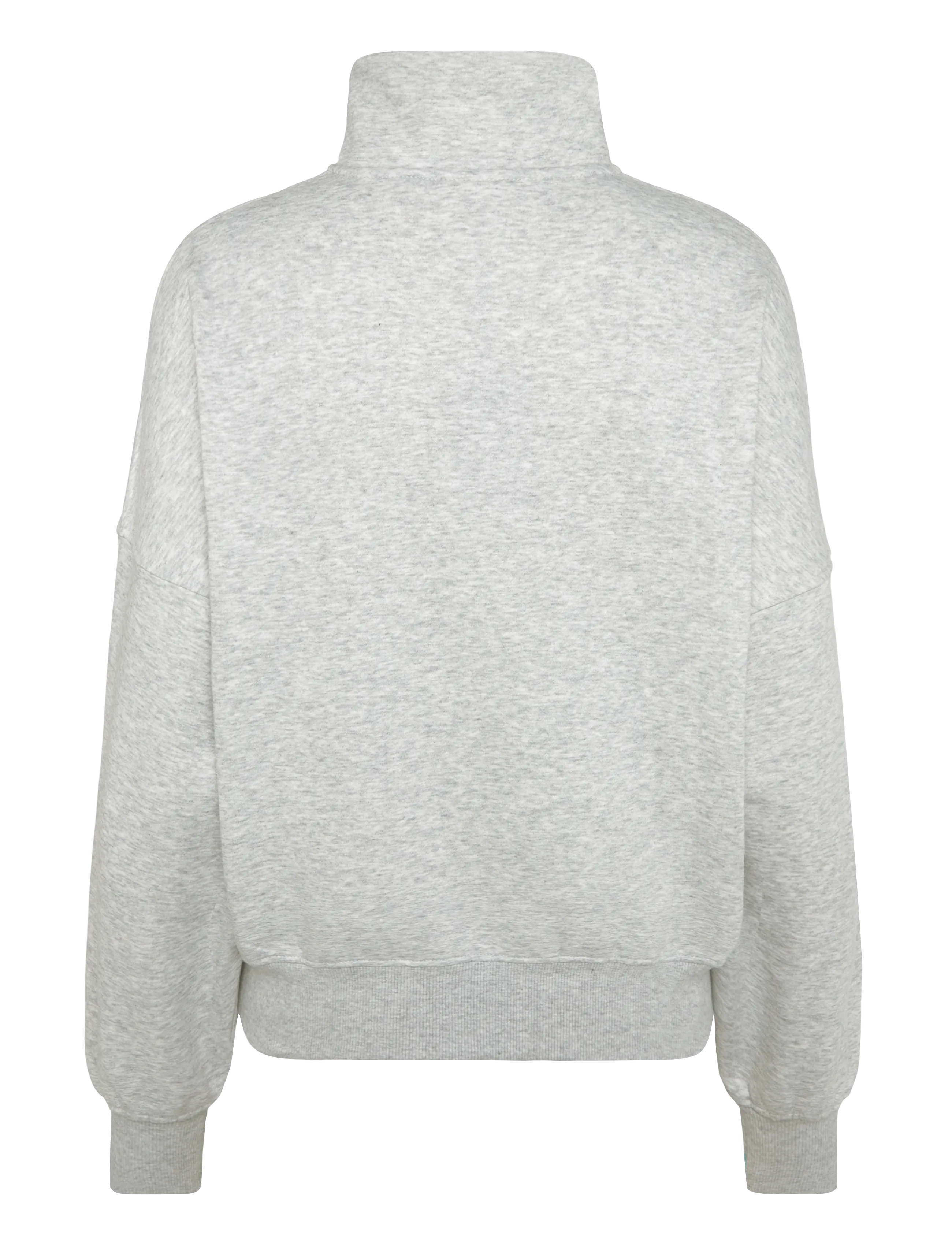 ICANIWILL - Everyday 1/4 Zip Sweatshirt Terry Print W - dressipluusid ja pusad - light grey melange - 2