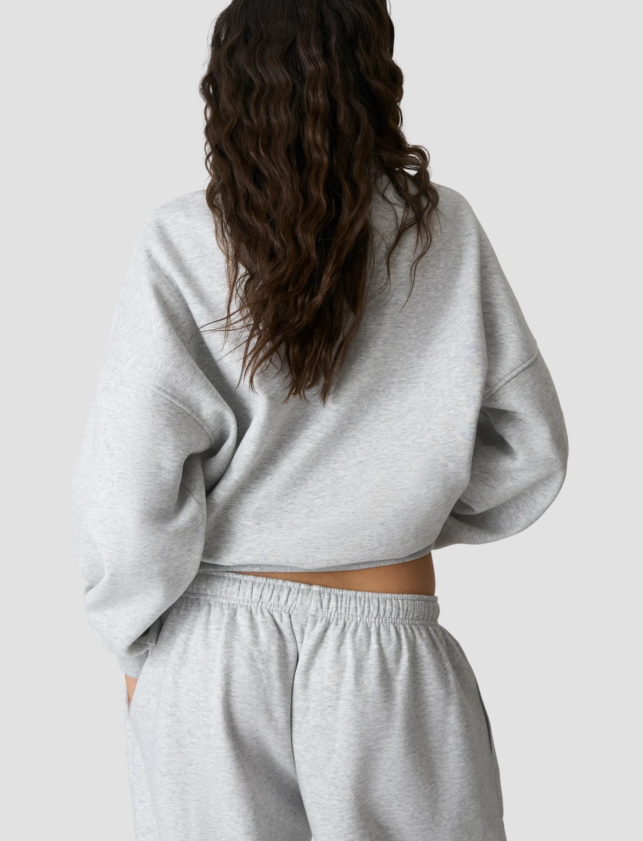 ICANIWILL - Everyday 1/4 Zip Sweatshirt Terry Print W - dressipluusid ja pusad - light grey melange - 3