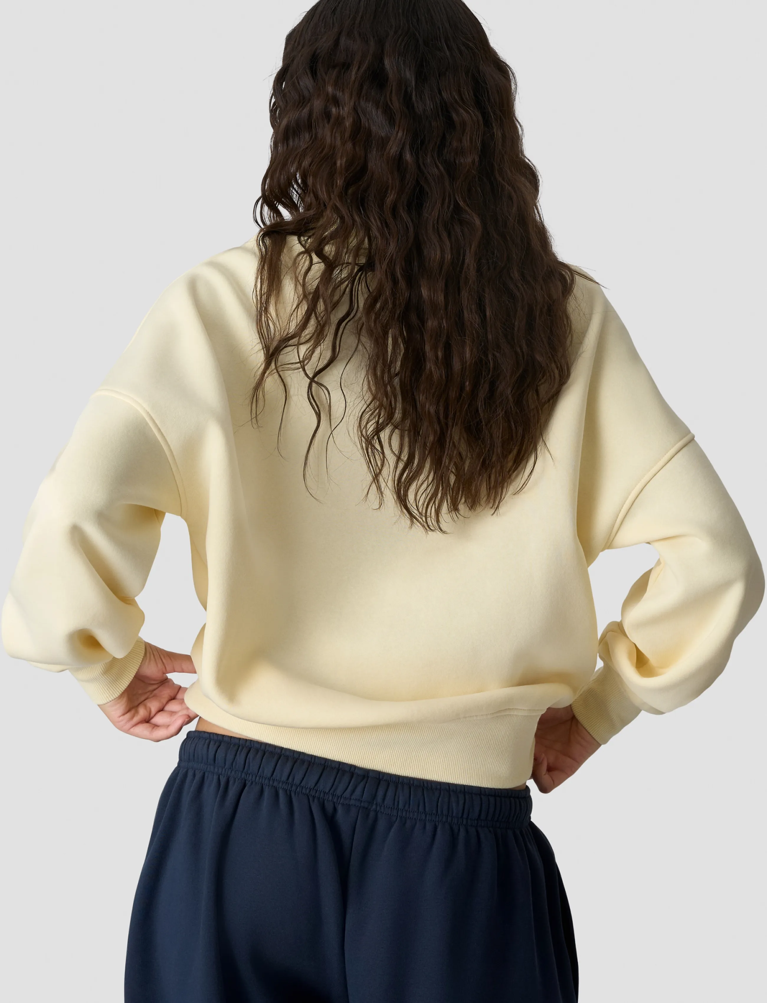 ICANIWILL - Everyday 1/4 Zip Sweatshirt Terry Print W - dressipluusid ja pusad - pale lemon - 3