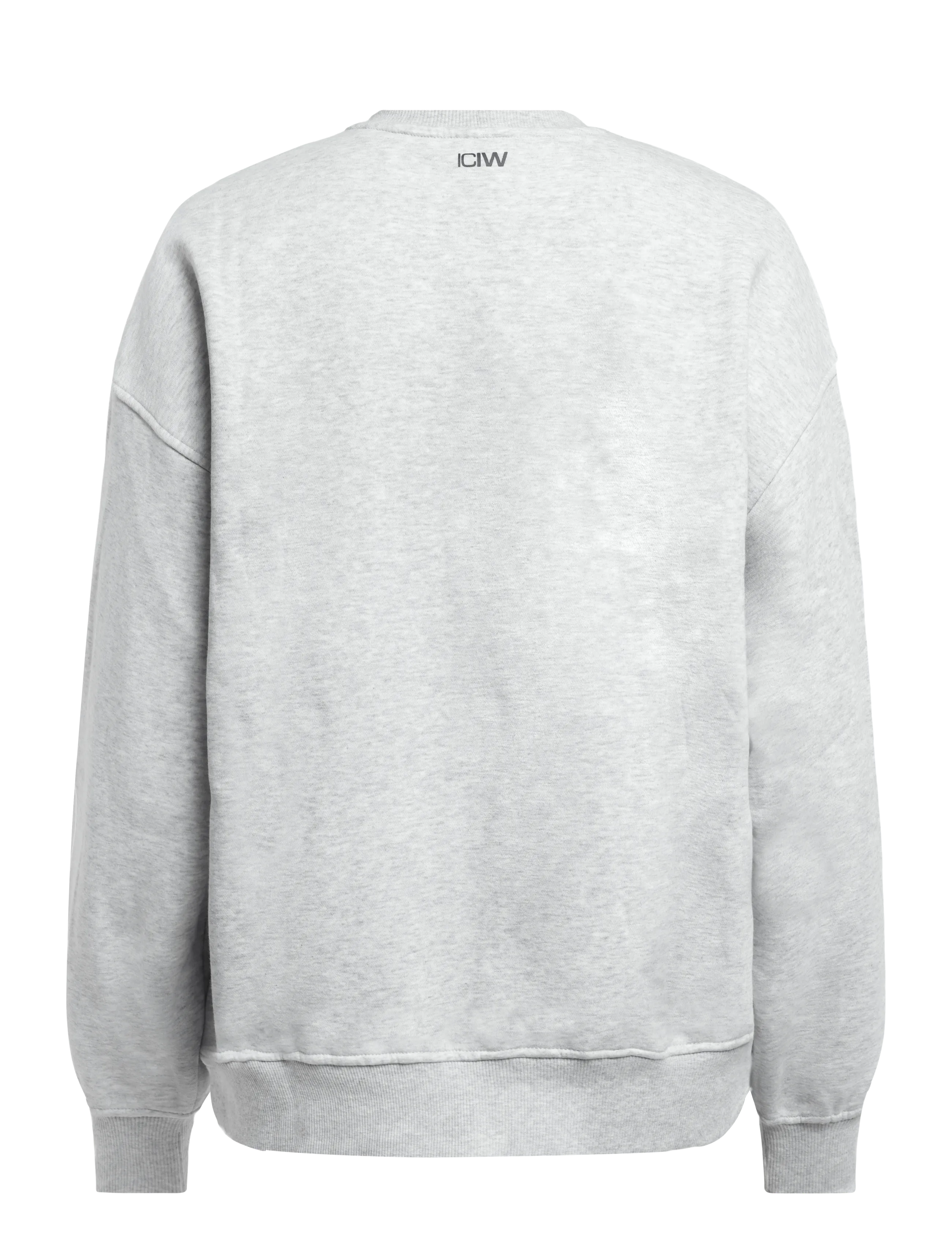 ICANIWILL - Everyday Relaxed Crewneck Terry Print W - Överdelar - light grey melange - 2