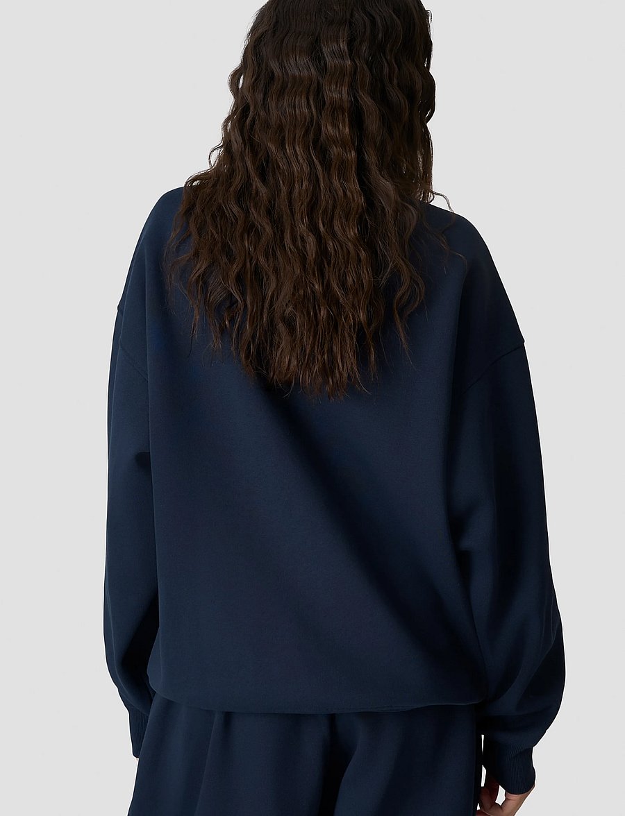 ICANIWILL - Everyday Relaxed Crewneck Terry Print W - sweatshirts - midnight blue - 3