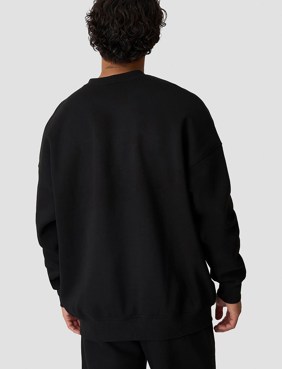 ICANIWILL - Everyday Relaxed Crewneck Terry Print M - Överdelar - black - 3